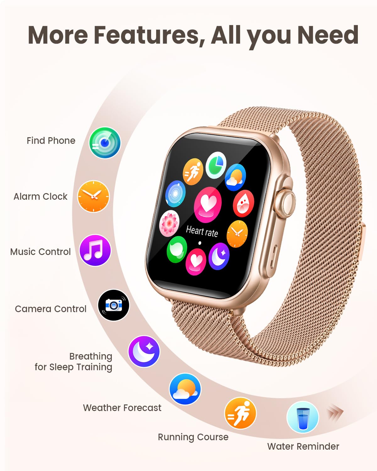 SWGOTA Smart Watch for Women for iPhone Android:1.85" Smartwatch Fitne - View 8