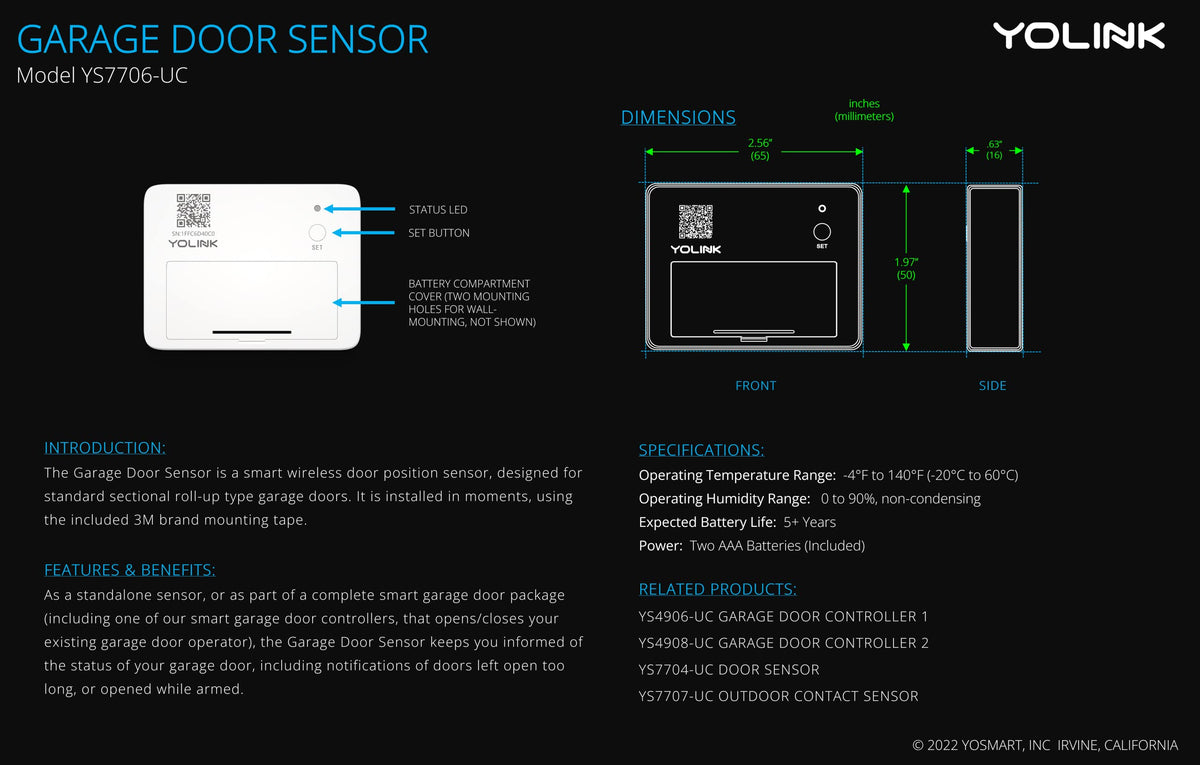 Smart Garage Door Kit with YoLink Hub - YoLink Official Imagery - 6