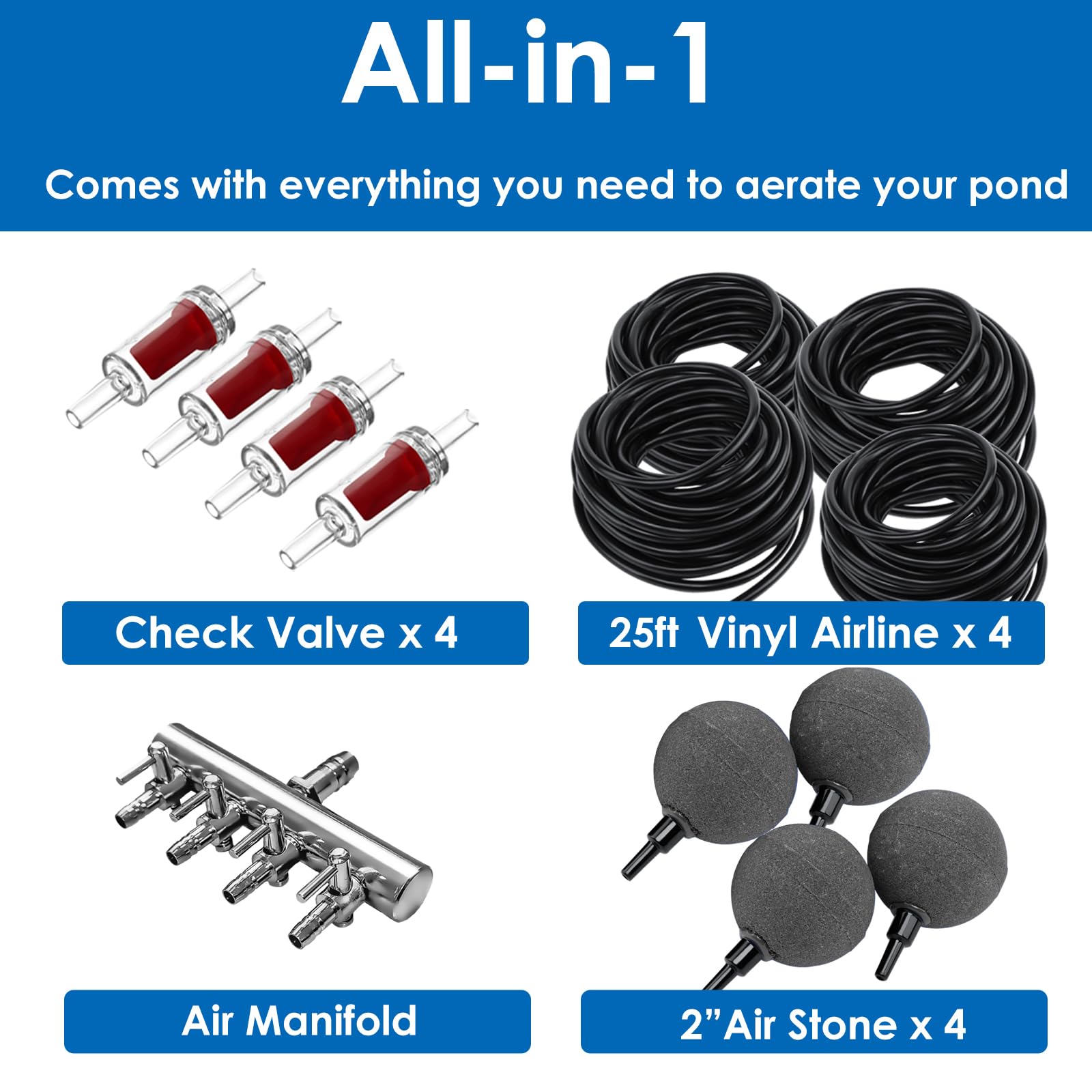 AquaMiracle All-in-One Koi Pond Aerator for Outdoor Ponds up to 3 - AquaMiracle Official Product View 7