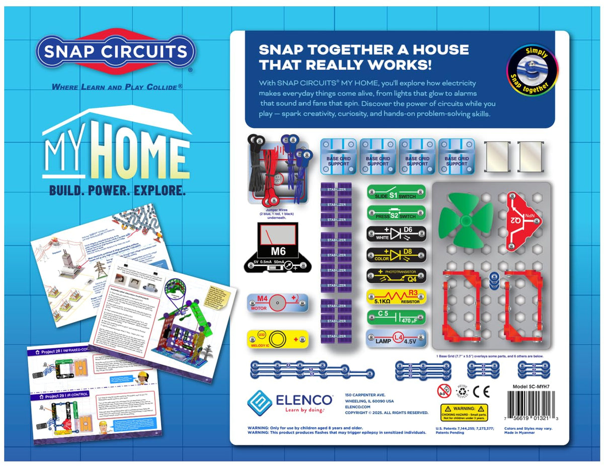 SNAP CIRCUITS My Home STEM Electronics Building Kit for Kids - Snap Circuits Official Imagery - 4
