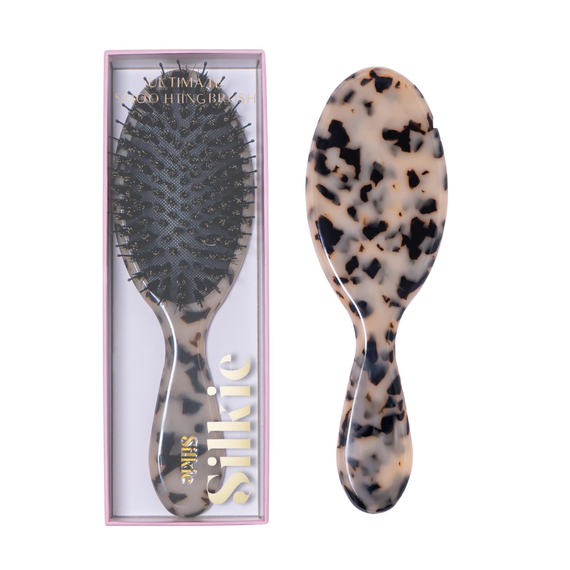 Silkie Acetate Resin Ultimate Smoothing Boar Bristle Brush Shine Detan - View 2