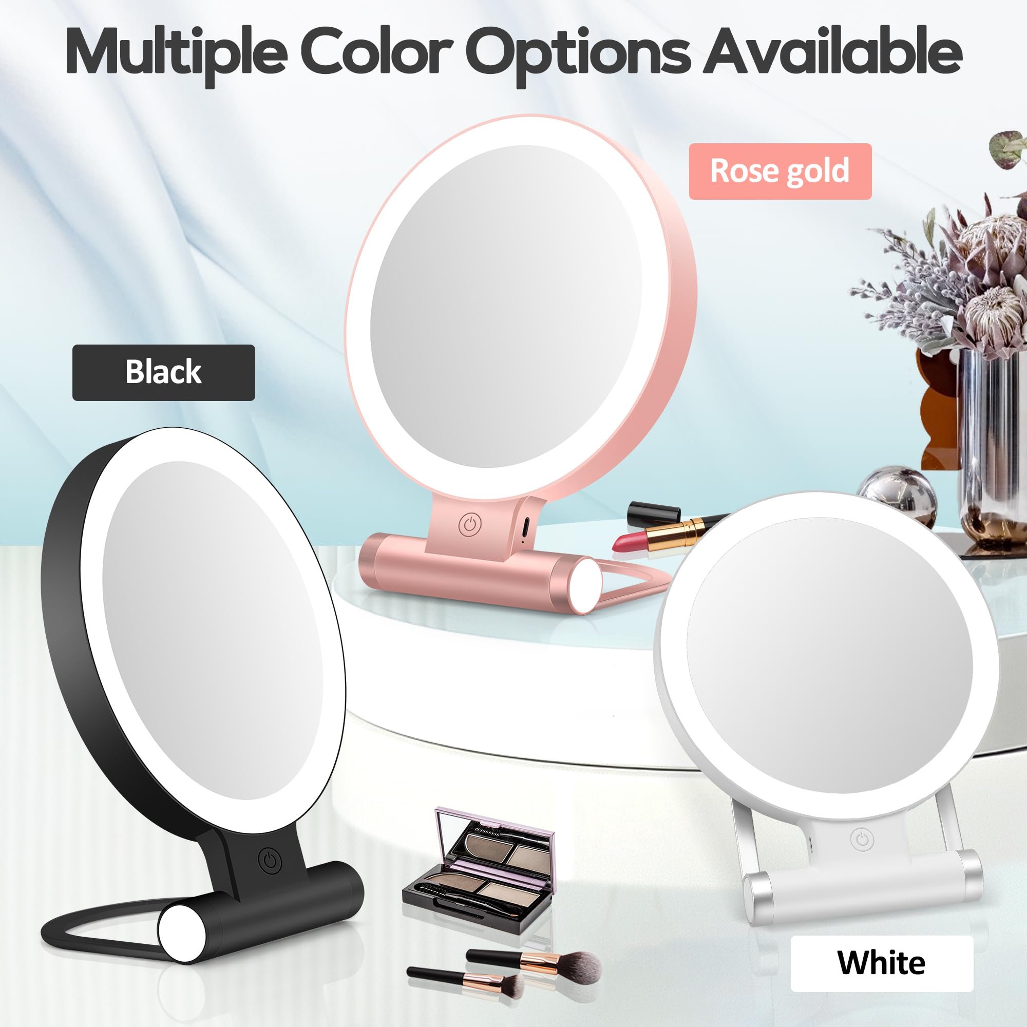 B Beauty Planet Magnifying Mirror with Light 30X, Double-Sided 1X/ 30X Magnifyin - B Beauty Planet Official Product View 4
