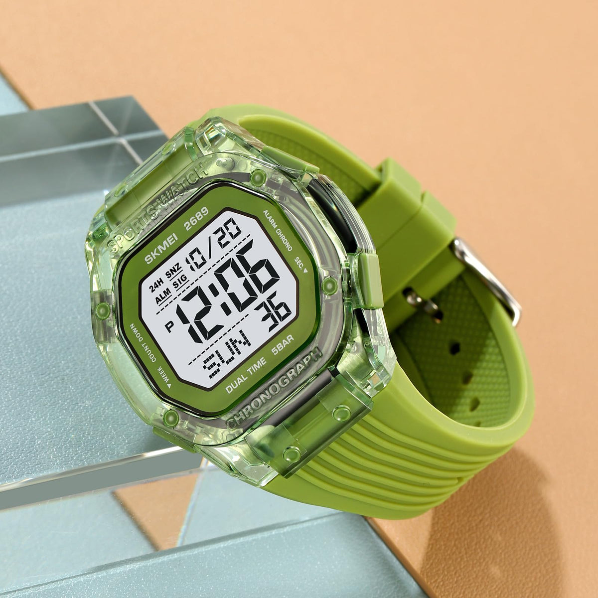 Gosasa Transparent Digital Watch Unisex Square Sport Watch - Gosasa Official Imagery - 4