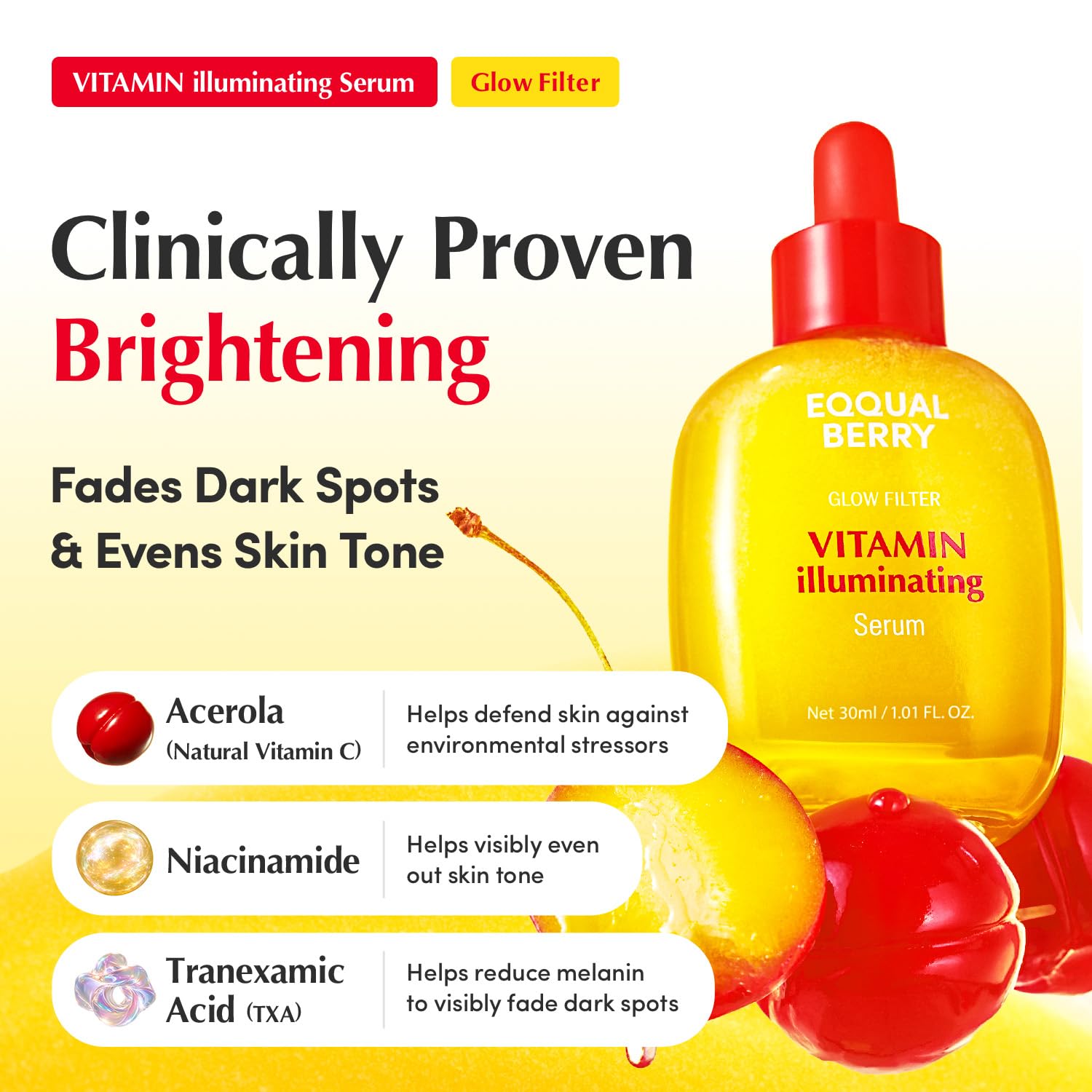 EQQUALBERRY Vitamin Illuminating Serum Double Pack - EQQUALBERRY