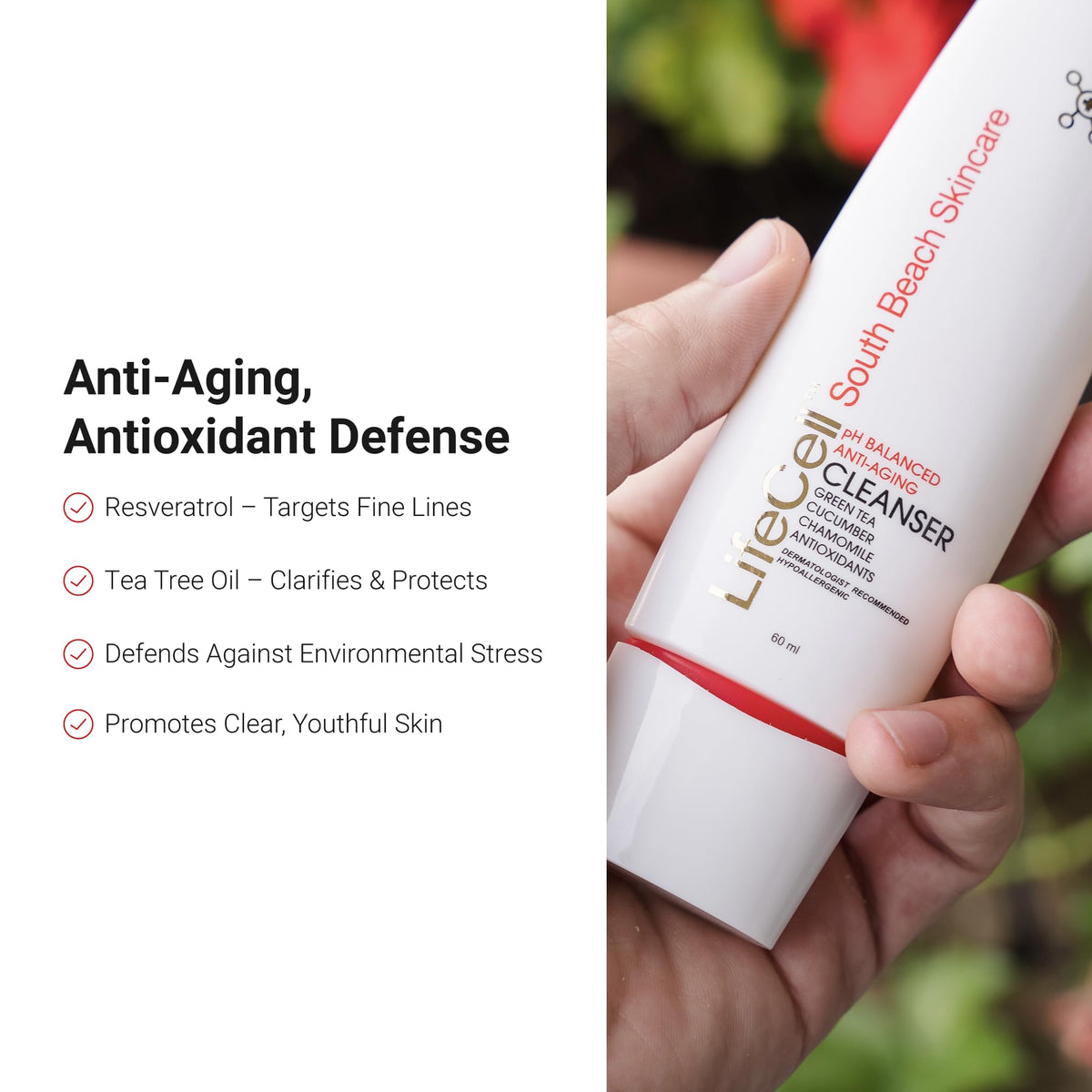 LifeCell Anti Aging Facial Cleanser with Green Tea - LifeCell Official Imagery - 5