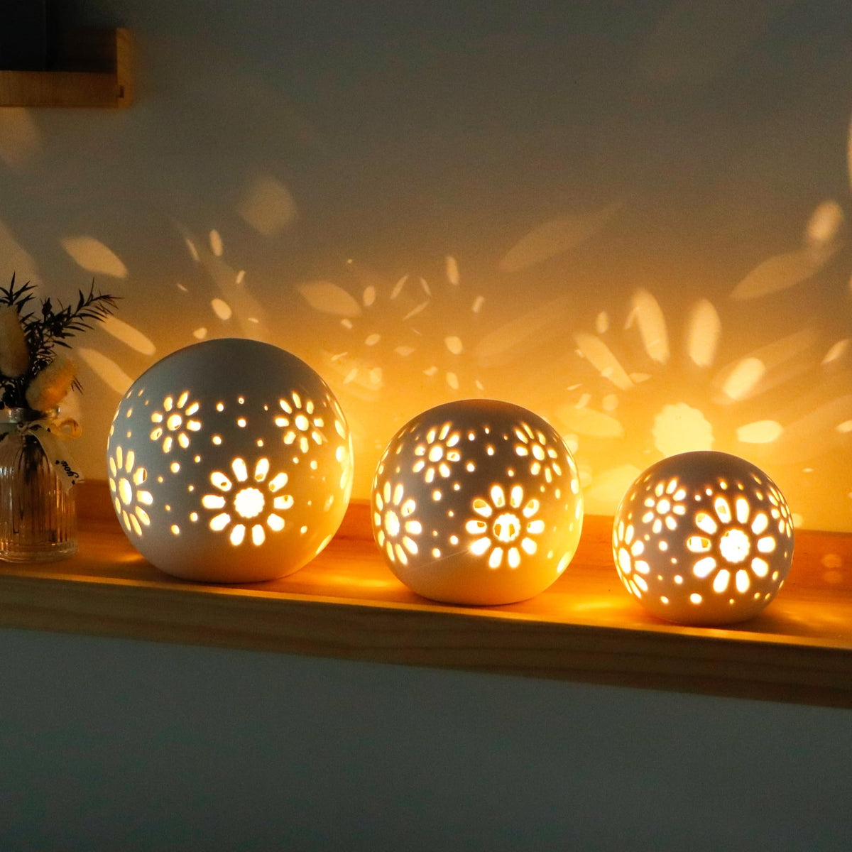 JHY DESIGN Set of 3 Ceramic Decorative Lamp 5 H Battery - JHY DESIGN Official Imagery - 7
