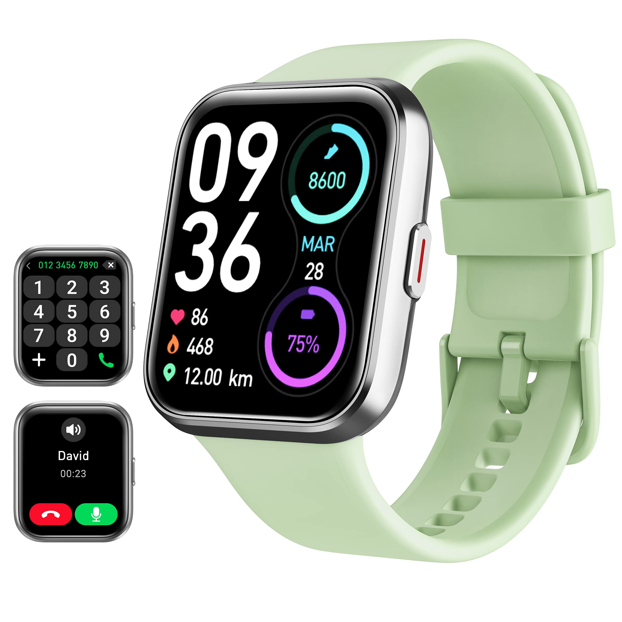 Tensky Smart Watch for Men/Women Android/iPhone/Samsung, Alexa Built-i - View 8