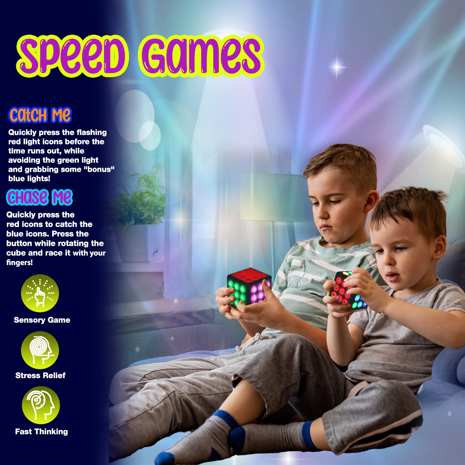 PlayRoute Electronic Brain & Memory Game Cube - Fun Toy Gift Idea by PlayRoute - Angle View 5