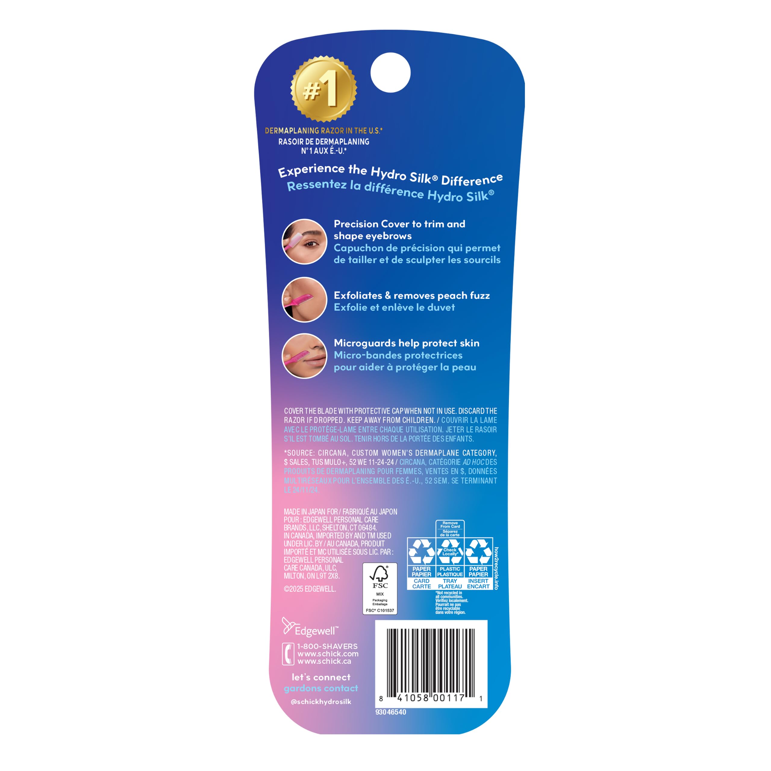 Schick Hydro Silk Touch-Up Dermaplane Razor for Women Face, 3 ct - Schick Hydro Silk Official Product View 10