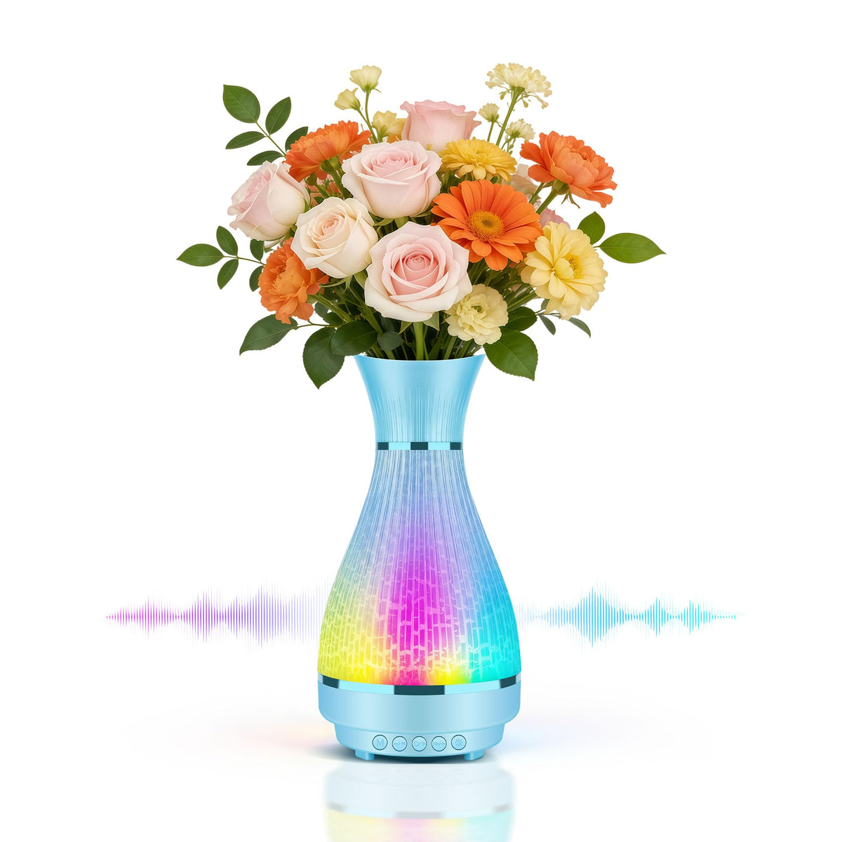 3 in 1 Vase Bluetooth Speaker With Ambient Light White Noise - Irondance Official Imagery - 1