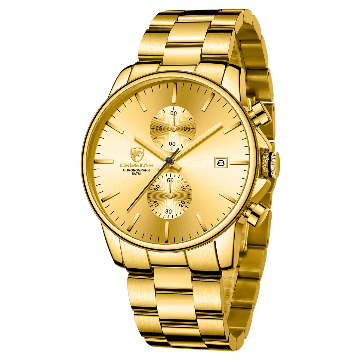 GOLDEN HOUR Fashion Business Mens Watches with Stainless Steel Waterpr - View 9