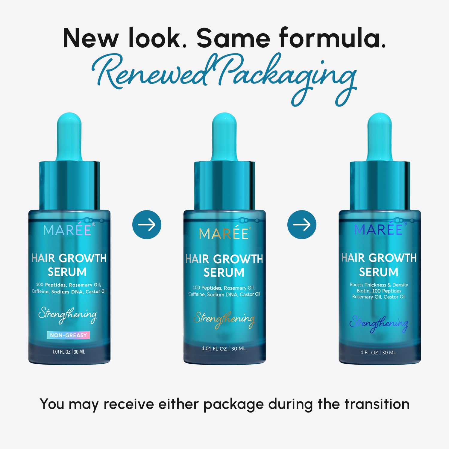 MAREE Hair Growth Serum - Caffeine Peptides Castor Rosemary Oil - MAREE Official Product View 3