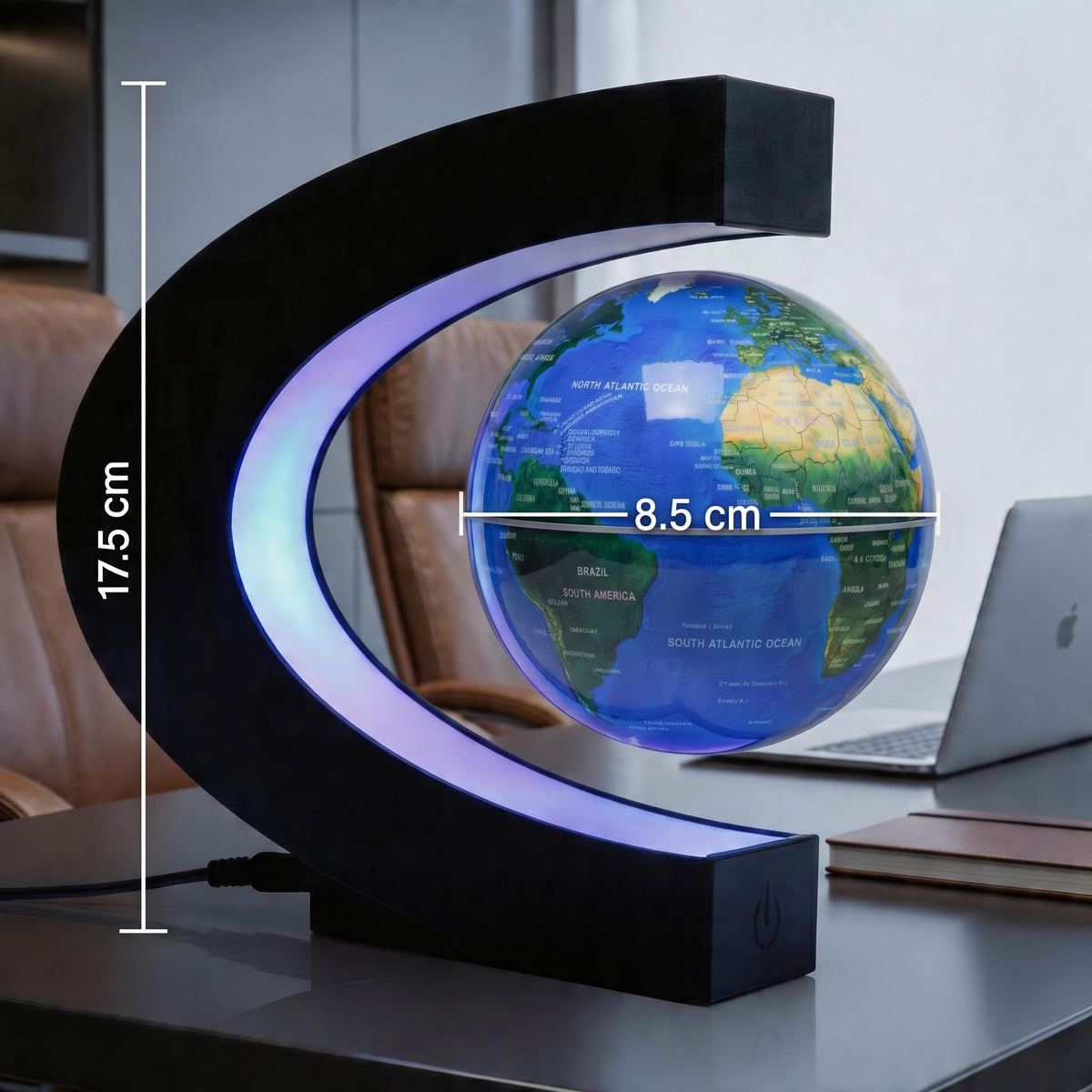 Magnetic Levitation Floating Rotating World Globe with LED - KAIMC Official Imagery - 4