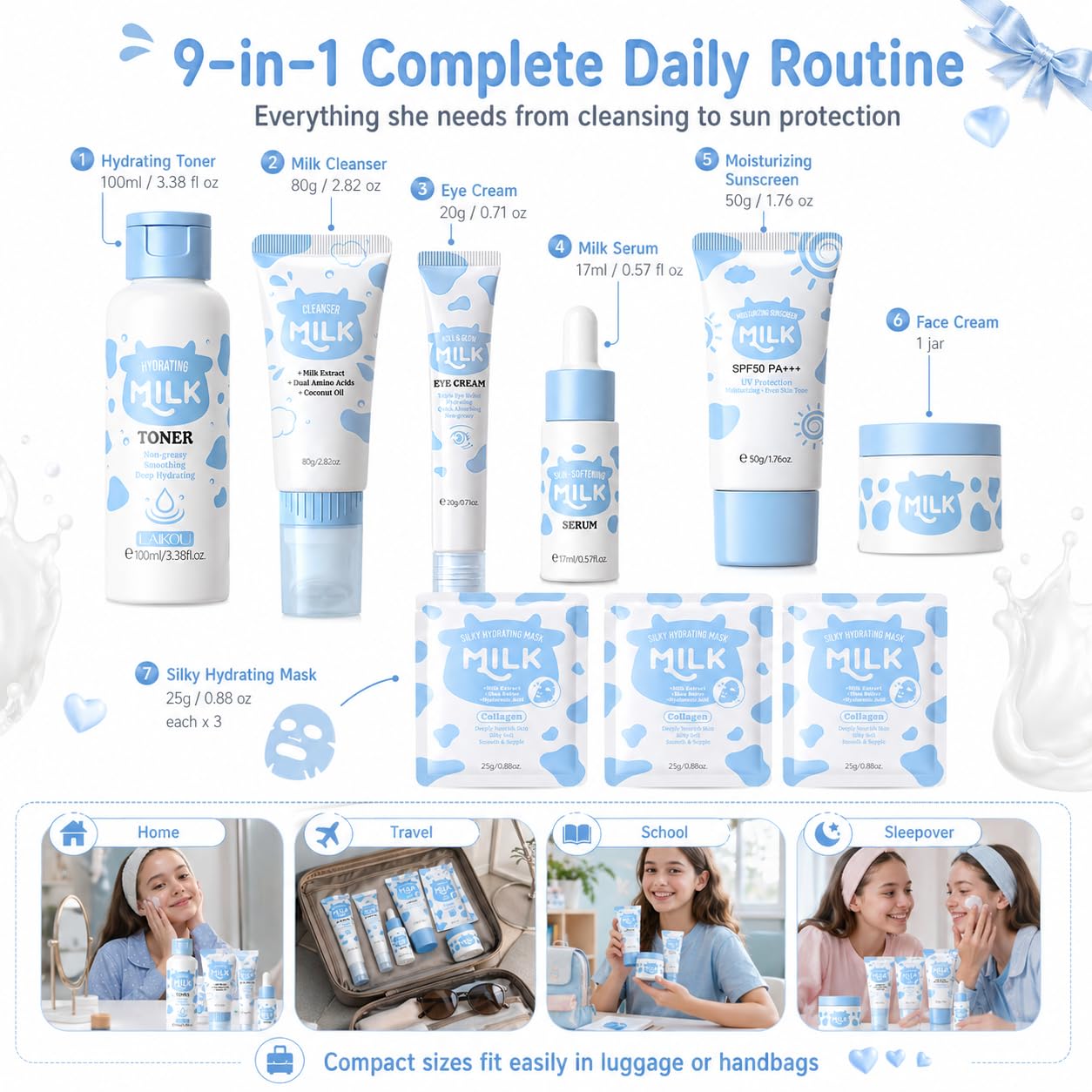 Milk Skincare Set For Women &amp; Girls, Hydrating Milk Skin - MrCuvaryas