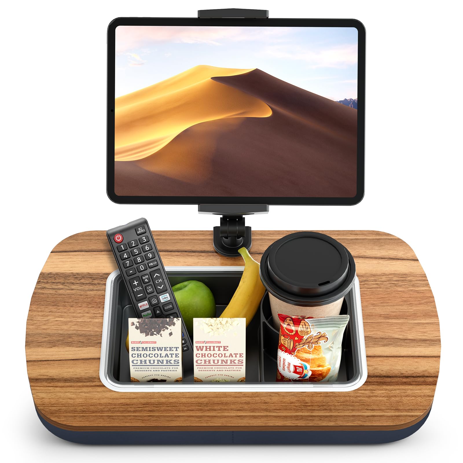 ERGONOV Tablet Pillow Stand for Lap, Adjustable iPad Holder with Snack - View 8