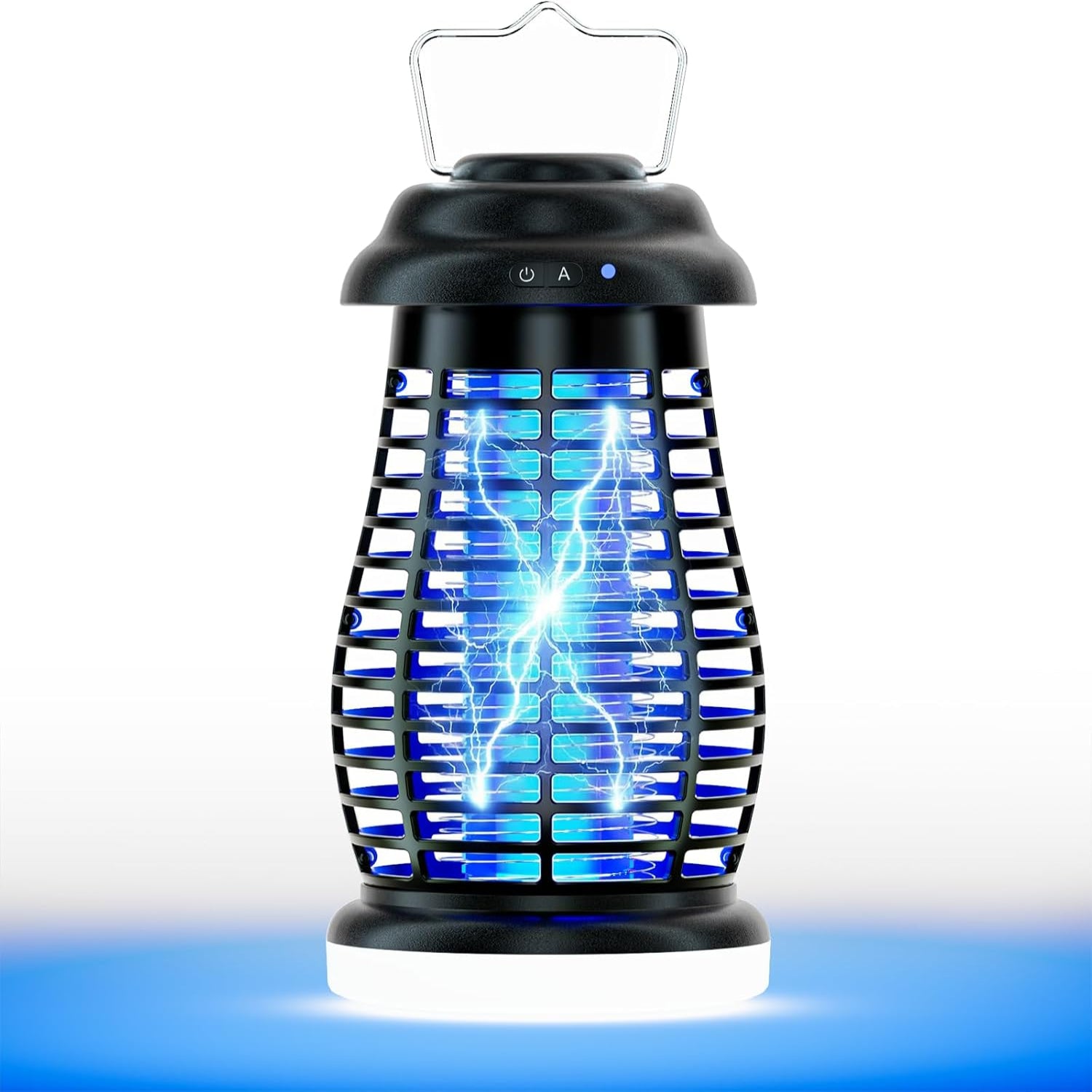 Otlotrte cordless outdoor and indoor bug zapper with rechargeable design and mosquito-killing electronic grid.