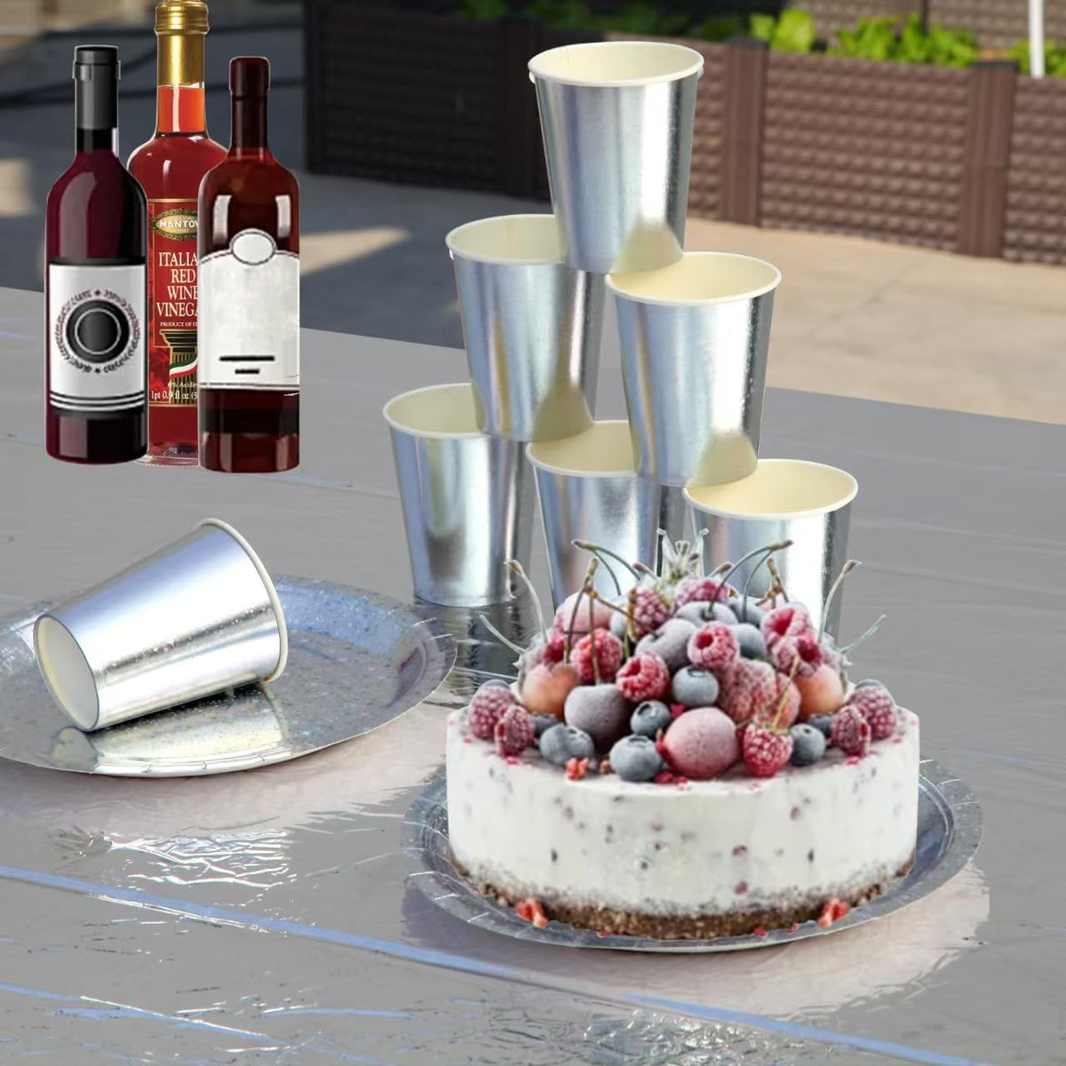 201 piece disposable party tableware set with paper plates - Zyzyphor Official Imagery - 6