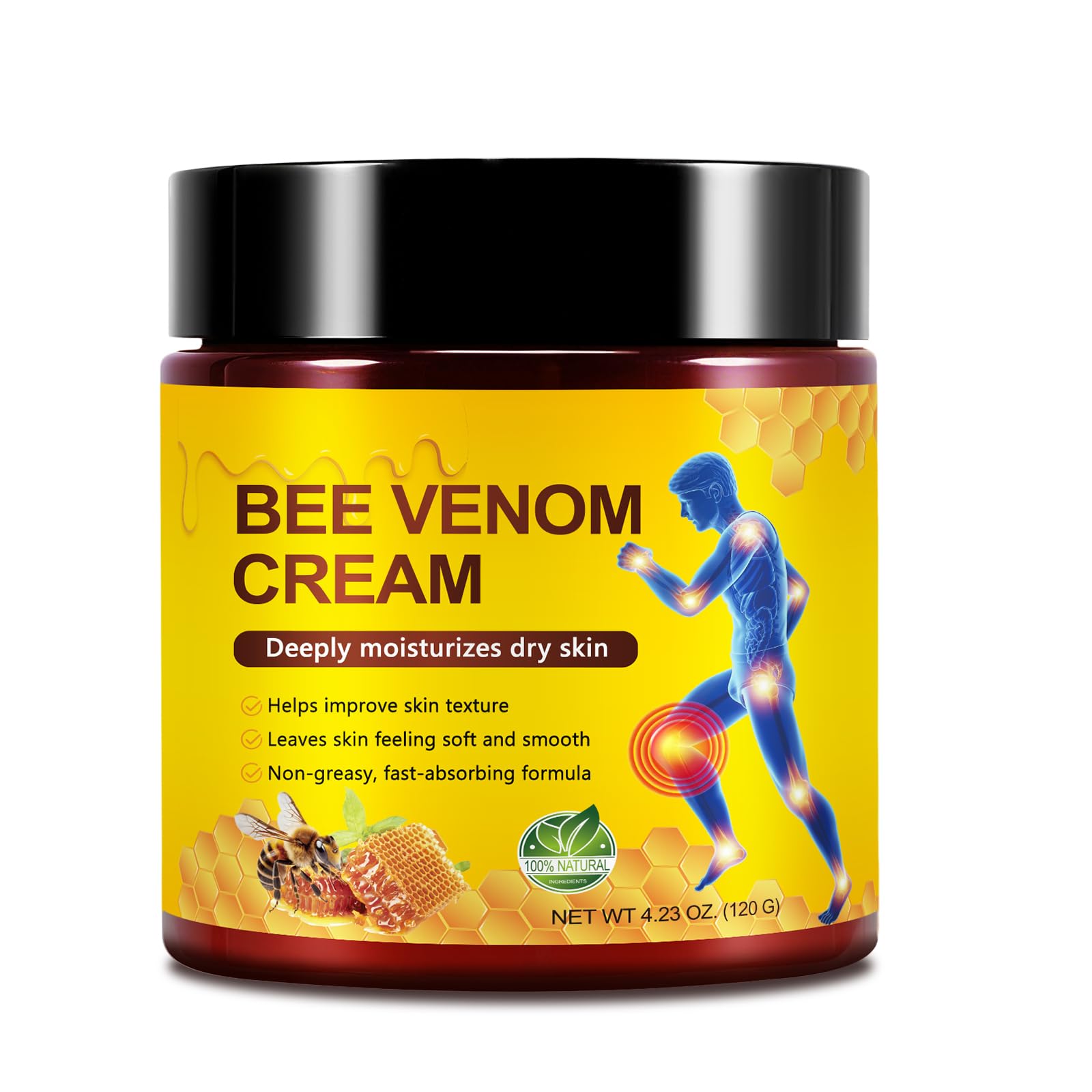 IKZEE Bee Venom Cream for face and body, natural moisturizer with bee venom, soothing skincare product for healthy skin.