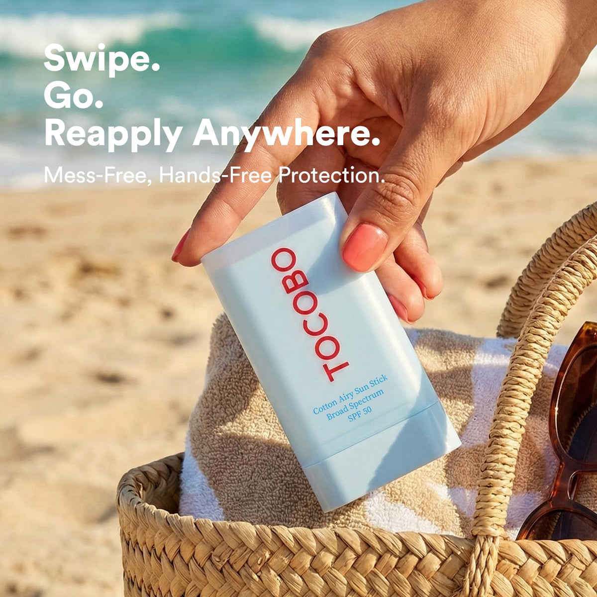TOCOBO Cotton Airy Sun Stick SPF 50 Korean Sunscreen Stick - TOCOBO Official Imagery - 7