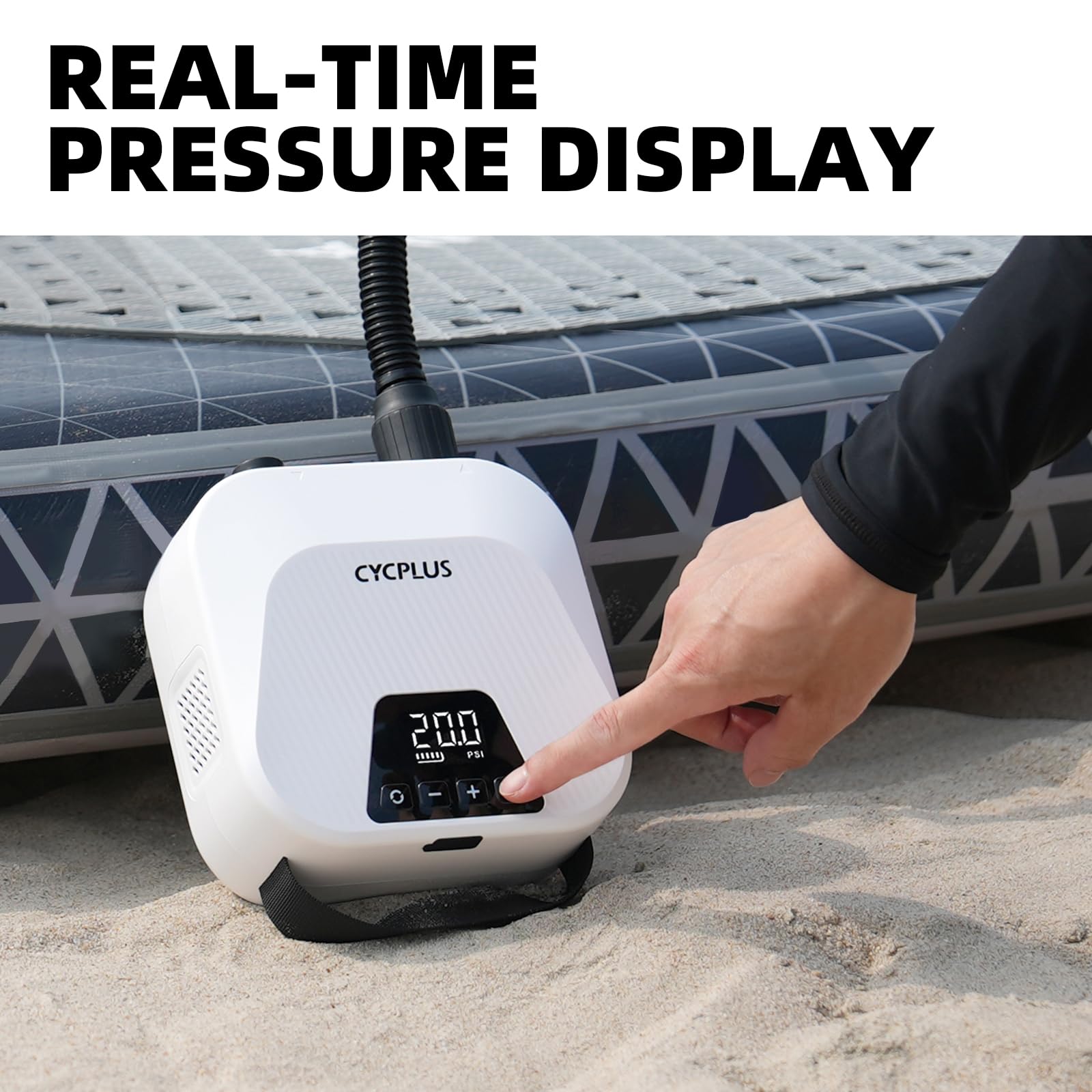 CYCPLUS Smart SUP Air Pump, 20PSI, 38.48Wh Battery, Inflation & Deflat - View 7