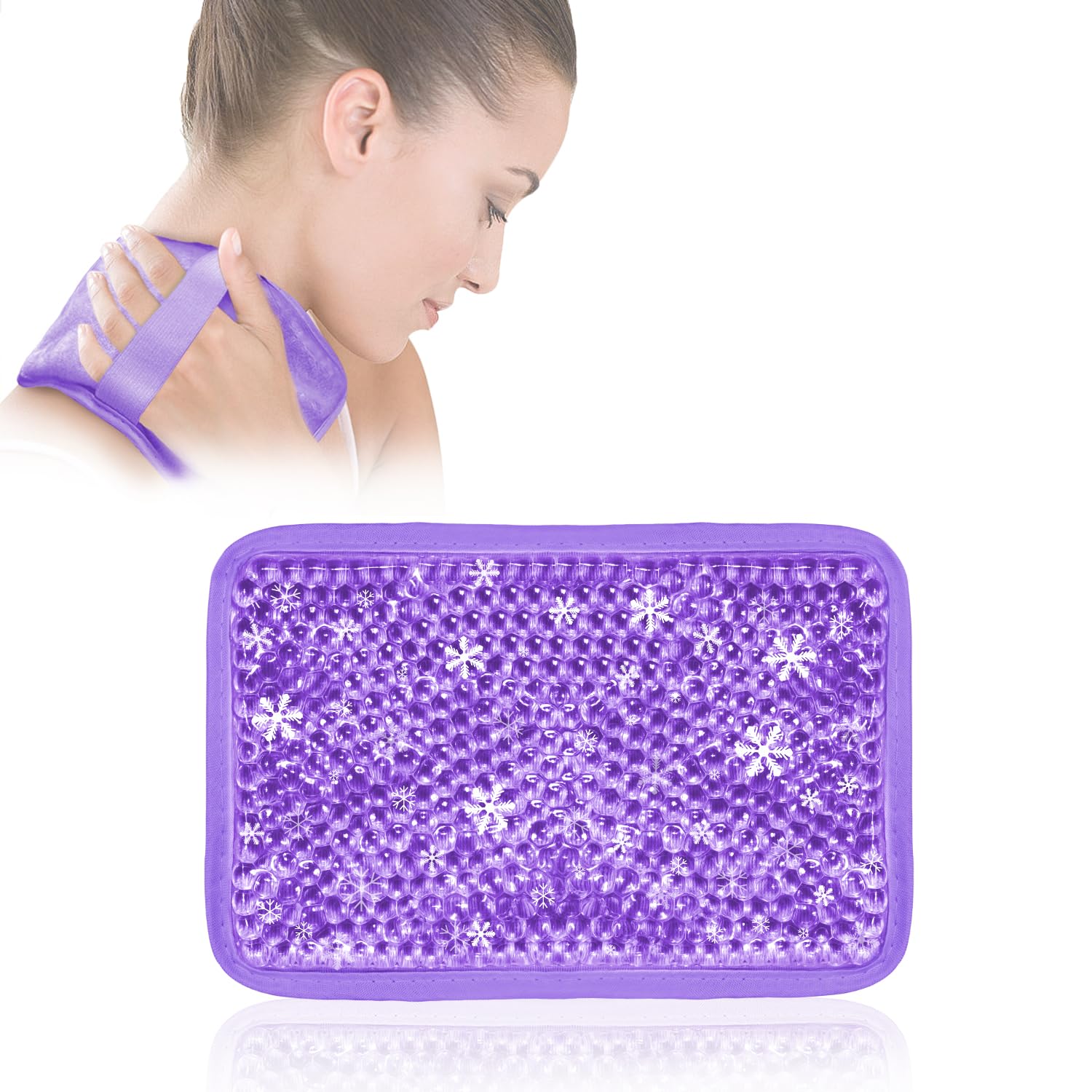 CONBELLA cold face eye mask bundle for hot and cold therapy, soft gel mask designed to soothe and reduce puffiness around the eyes.