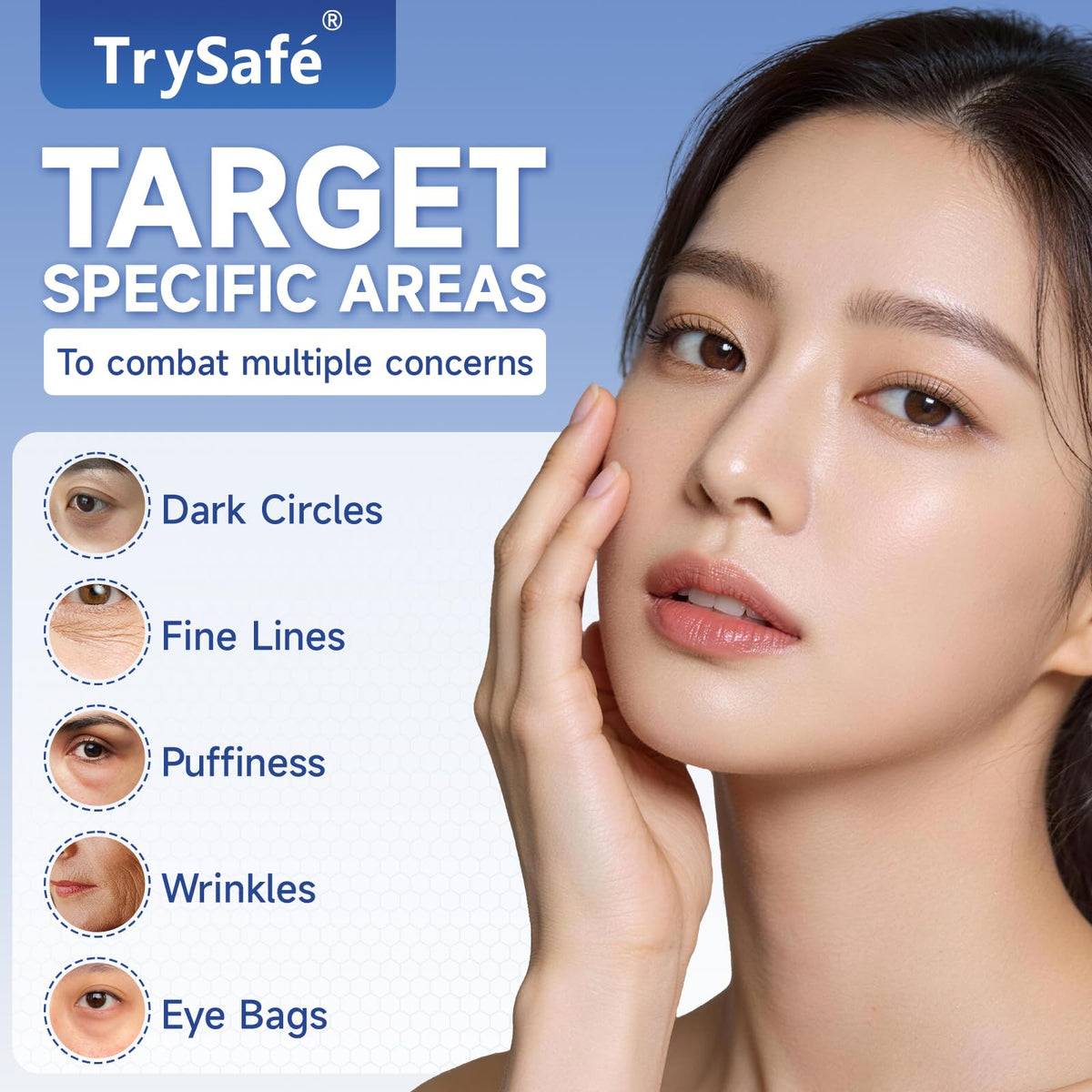 4 pairs PDRN Calcium Micro Eye Patches Under Eye Patches for - TrySafe Official Imagery - 6