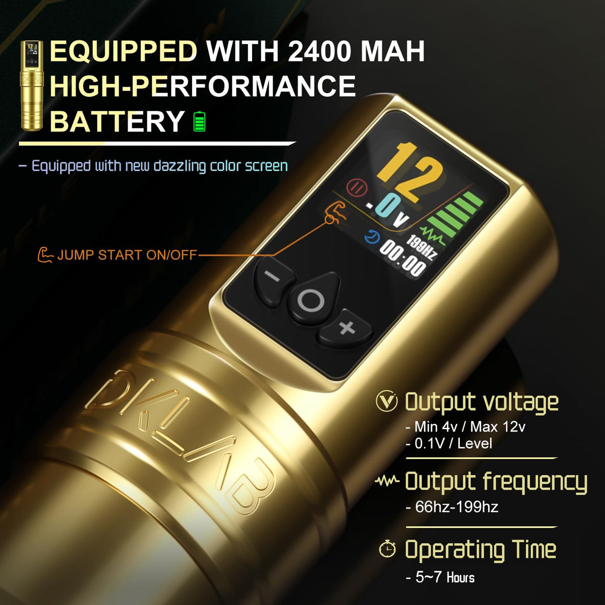 DKLAB New DK W1 Pro Wireless Tattoo Gun Pen Kit Supply with - Linetion Official Imagery - 6