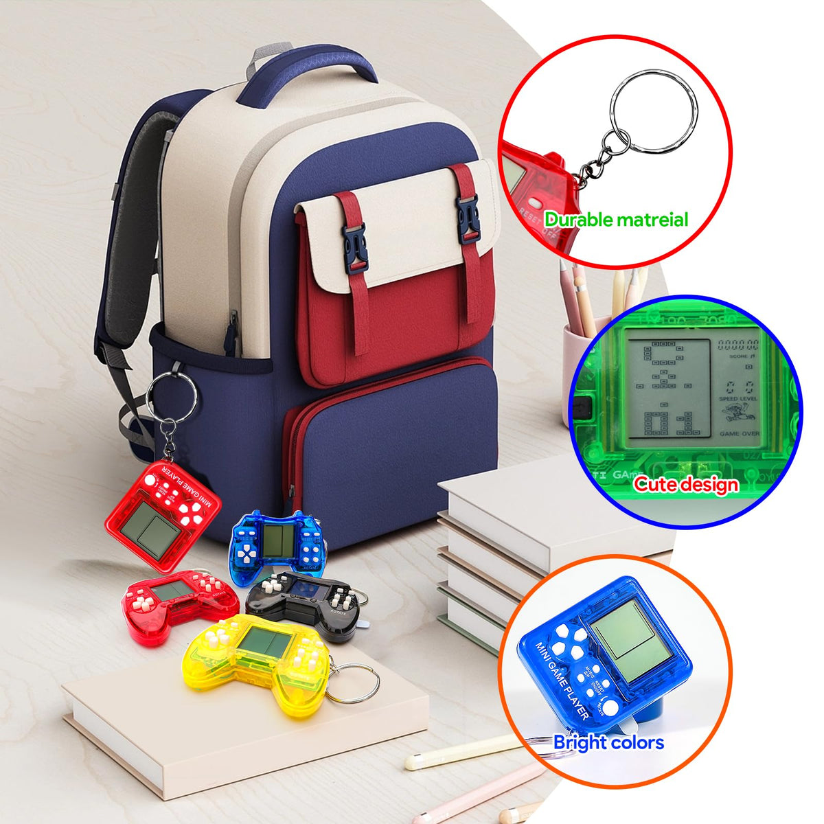SSRMX 18Pcs Video Game Party Favors for Kids Arcade Video - SSRMX Official Imagery - 6