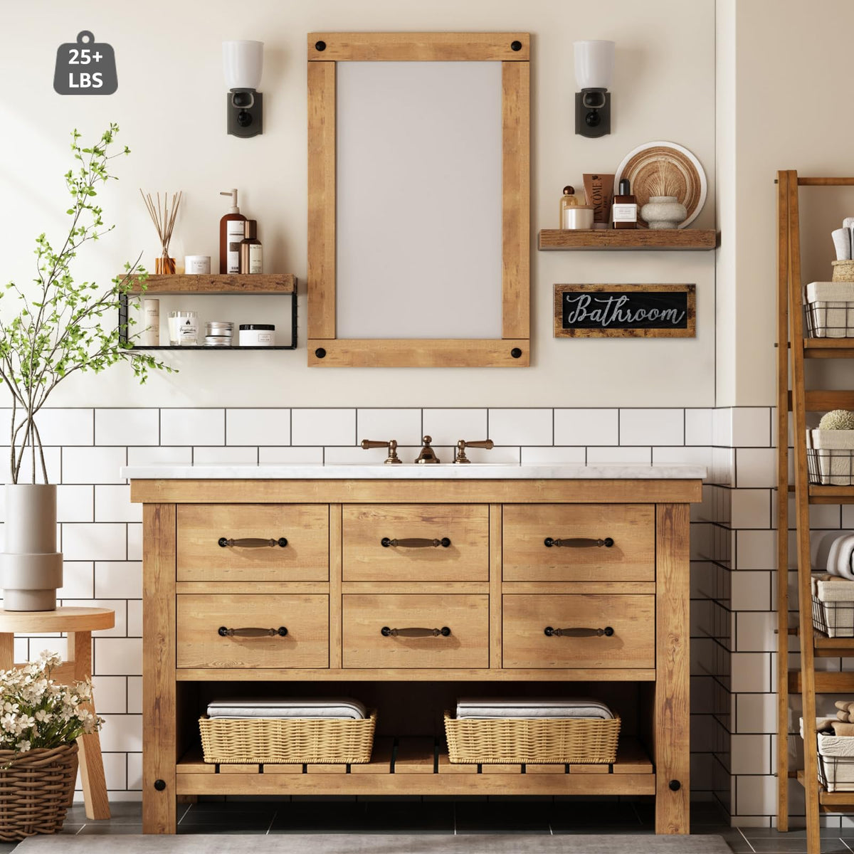 QEEIG Bathroom Shelves with Decor Sign - QEEIG Official Imagery - 5