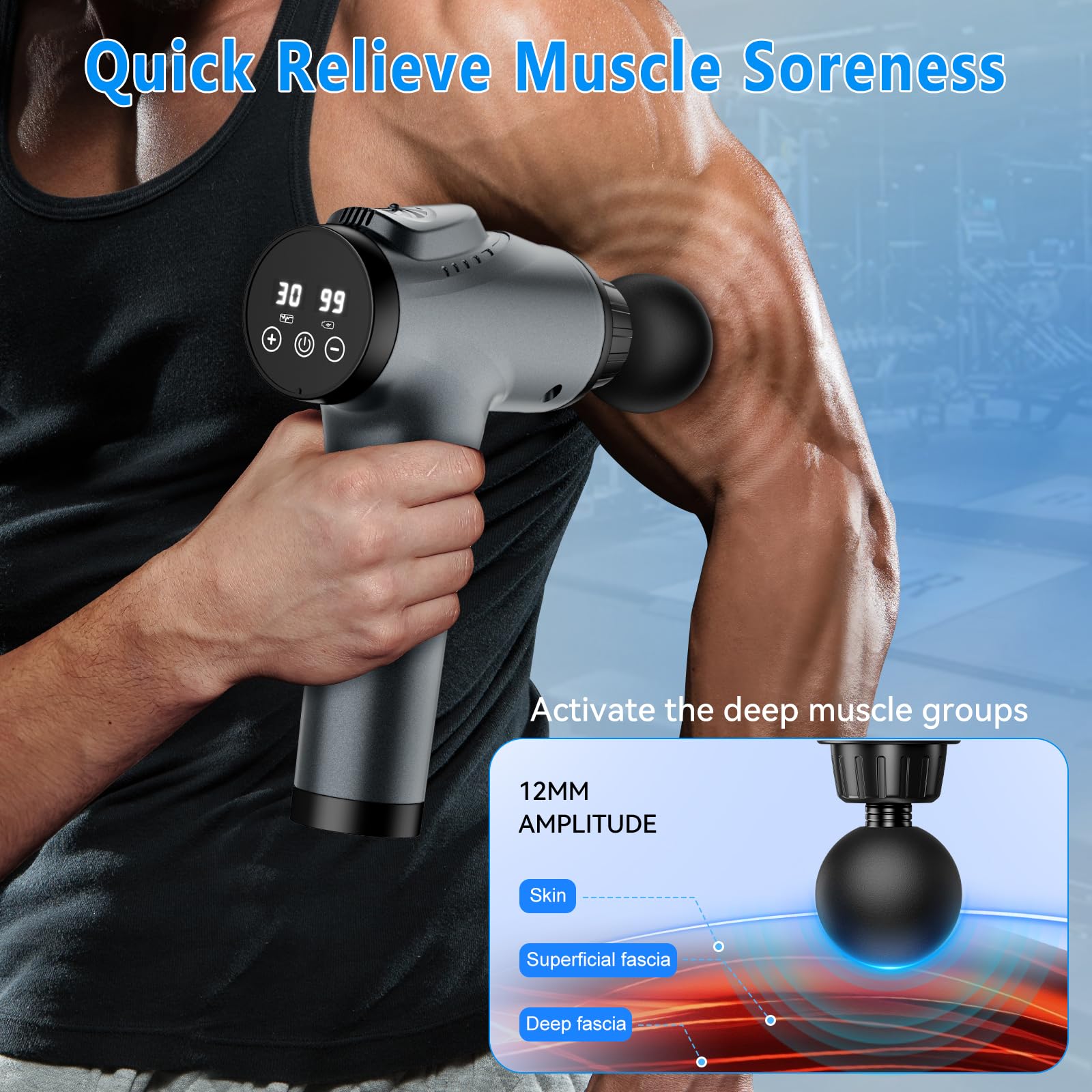 APHERMA Massage Gun, Muscle Massage Gun for Athletes Handheld Electric - View 6