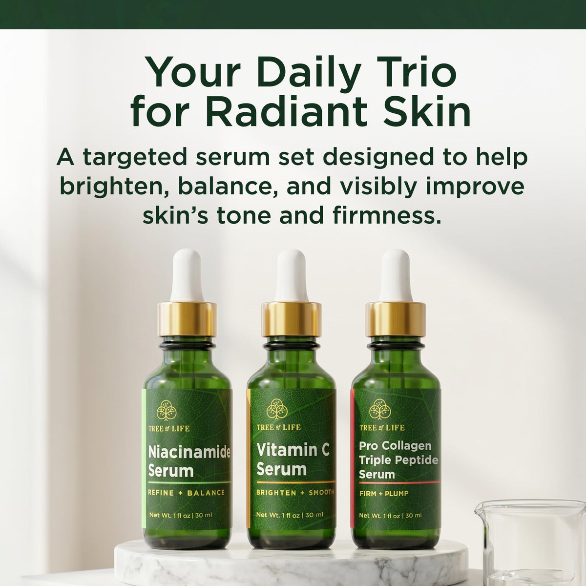Tree of Life Face Serum Skin Care Set Vit C Niacinamide - Tree of Life Official Imagery - 3