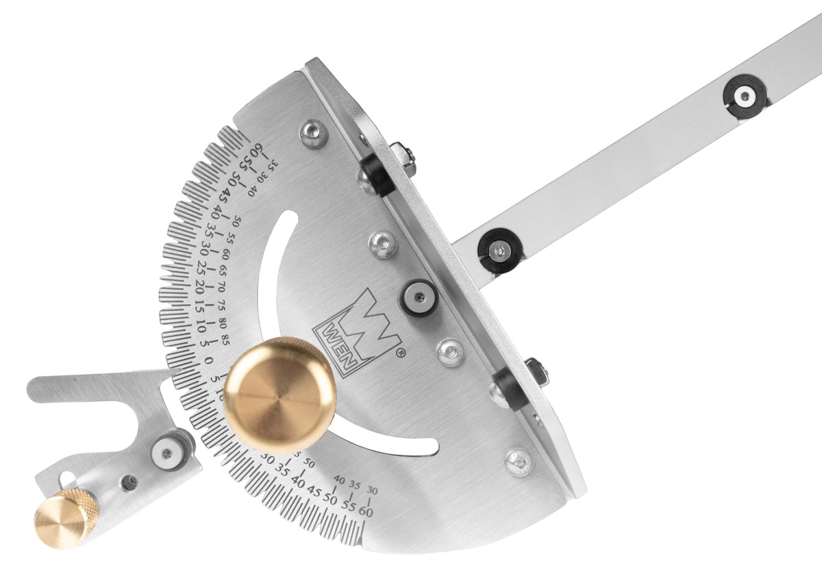 WEN Steel and Brass Premium Miter Gauge 27 Angle Stops for - WEN Official Imagery - 3