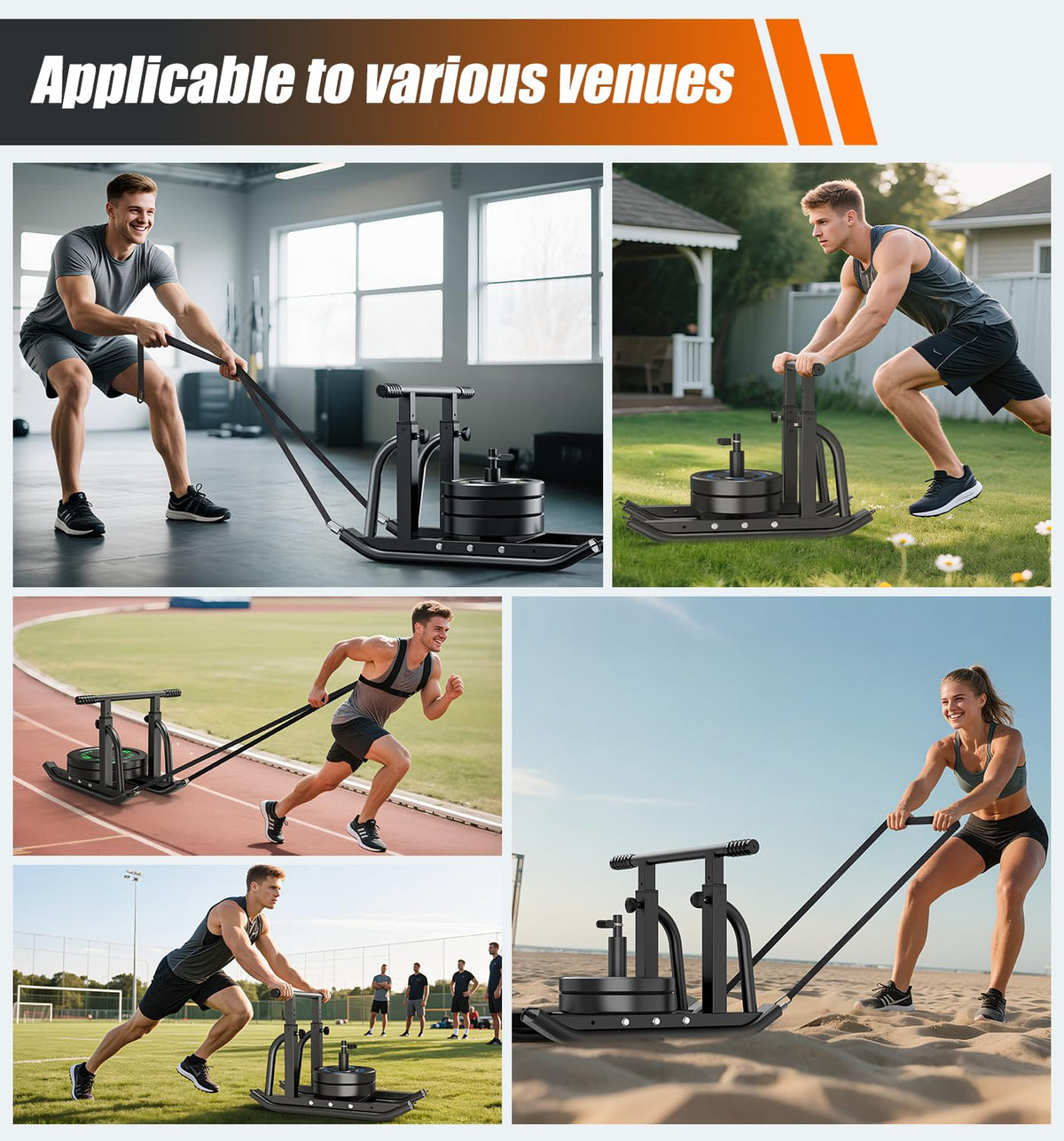 Football Sleds and Chutes Weight Sled Workout Fitness Sled - TYRSEN Official Imagery - 4