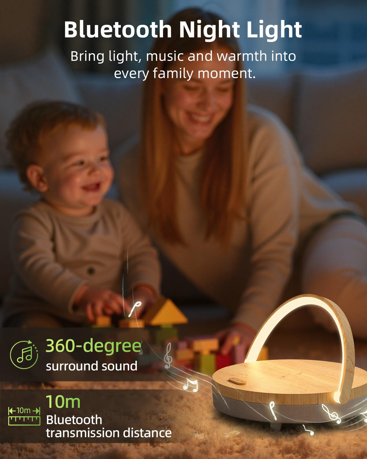 EZVALO Birthday Gifts for Women Music Table Lamp with - EZVALO Official Imagery - 6