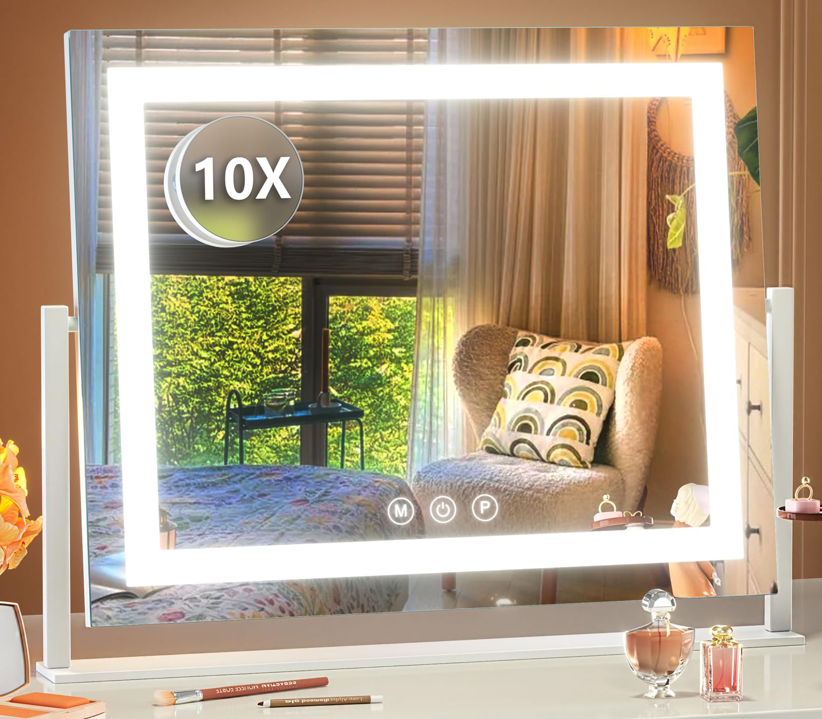 Gvnkvn Lighted Makeup Mirror, 17.3"x13" Hollywood Vanity Mirror w - Gvnkvn Official Product View 10