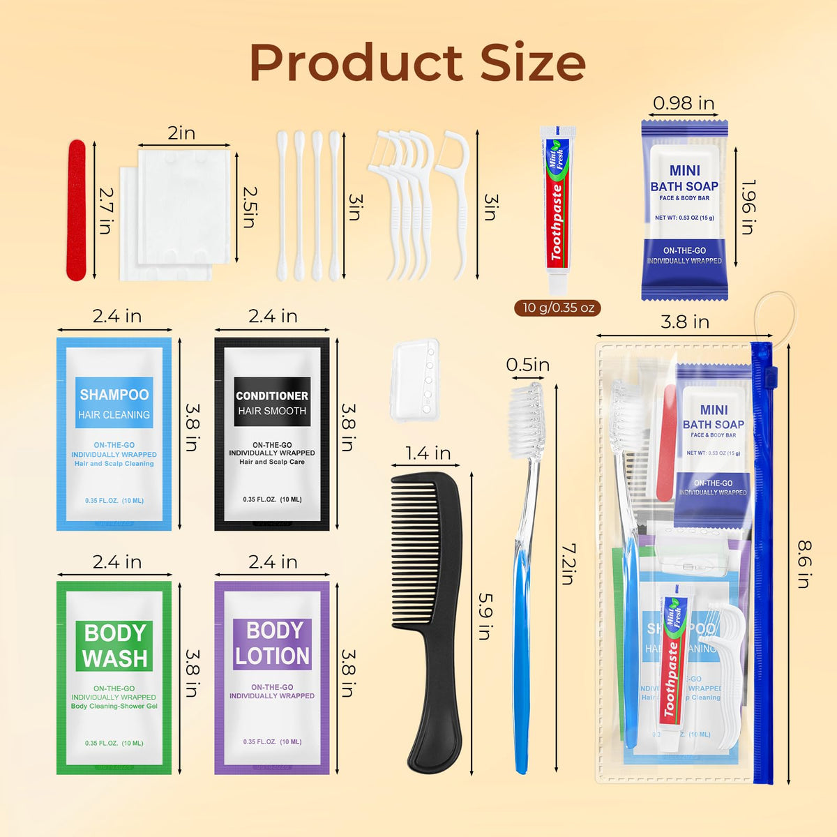 30 Set Personal Hygiene Kit Bulk Blue 12 IN 1 Individually - Xuezoioy Official Imagery - 5