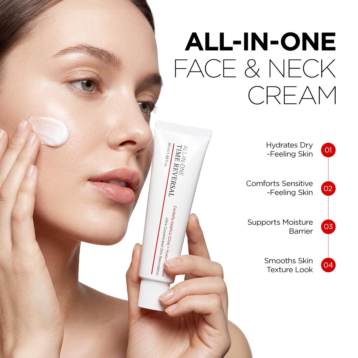 Time Reverse Cream for Women 25 50ml Korean Cica Face Neck - HONGRSMY Official Imagery - 5