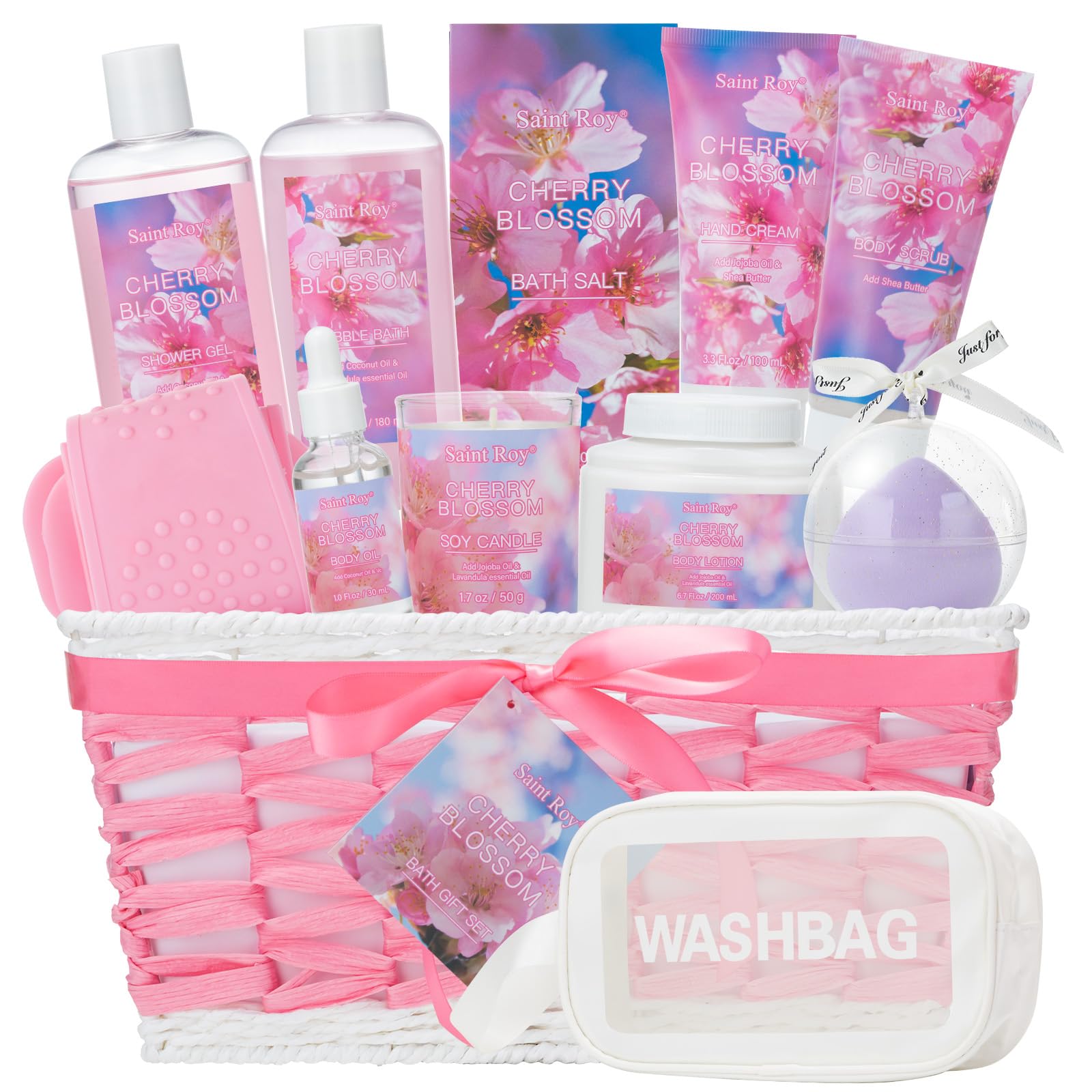 Spa Bath &amp; Body Gifts for Women, Jasmine Peony Spa Gift - Saint Roy