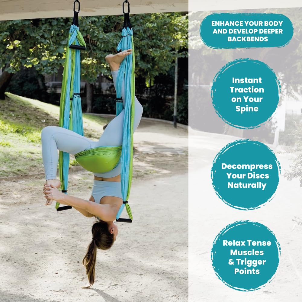 Swing Set for Back Pain Relief Inversion Therapy - Yoga Trapeze Official Imagery - 3