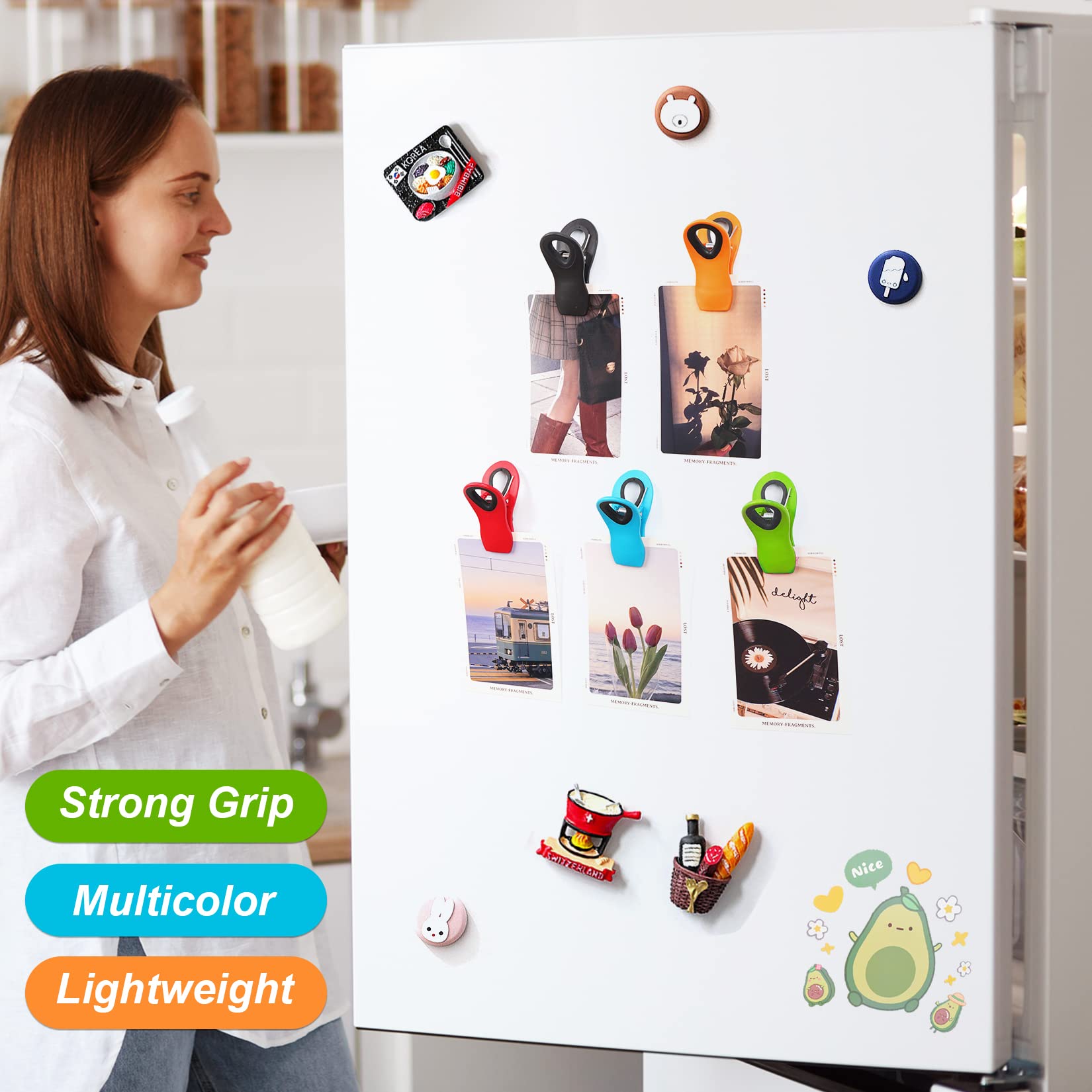 Jetmore 12 Pack Chip Clips Bag Clips, Magnetic Bag Clip for Food by Jetmore - Angle View 3