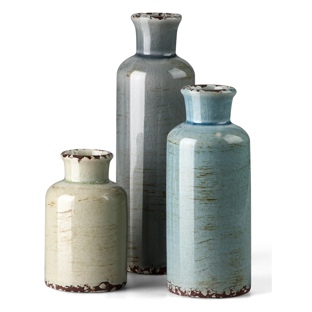 CwlwGO Ceramic Vase Set of 3 Small Flower Vases for Home - CwlwGO Official Imagery - 1