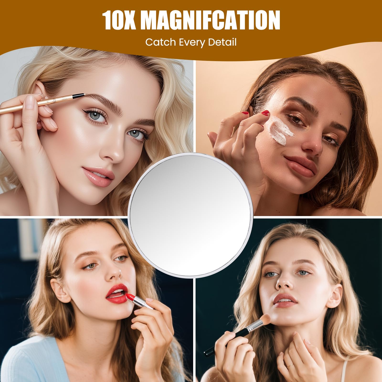 Bearolve Vanity Mirror with Lights, 16.5"×12.2" LED Makeup Mirror - Bearolve Official Product View 6