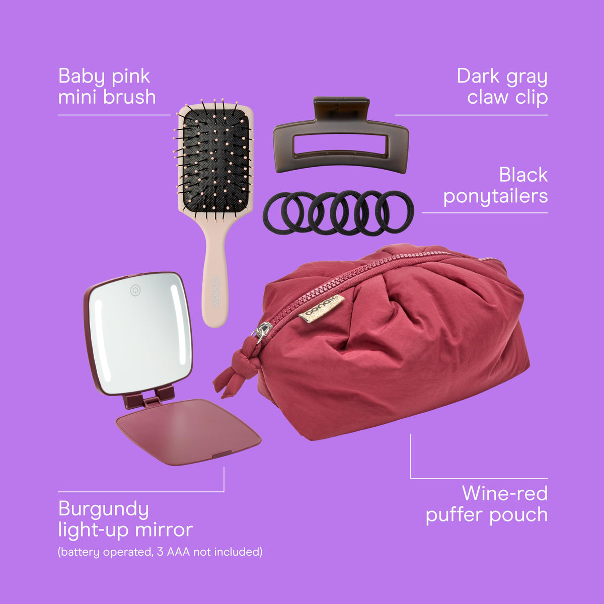 Conair Hair Accessories Kit for Women Hair Clips Hair Ties - Conair Official Imagery - 3