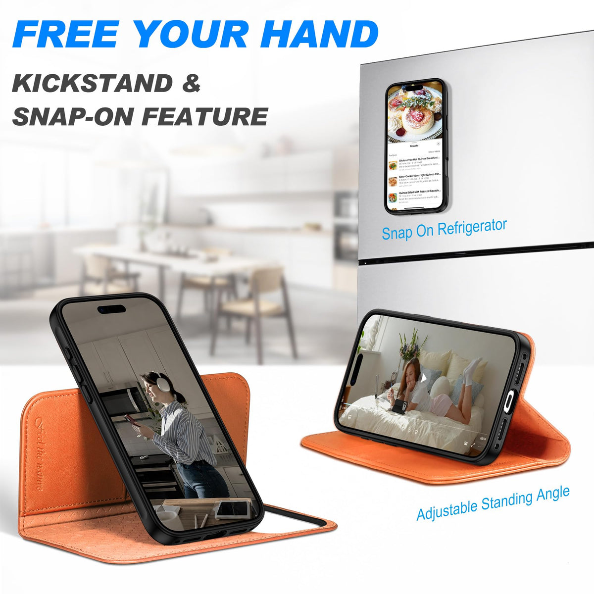 SHIELDON 2 in 1 Real Leather Wallet Case for iPhone 17 Pro - SHIELDON Official Imagery - 7