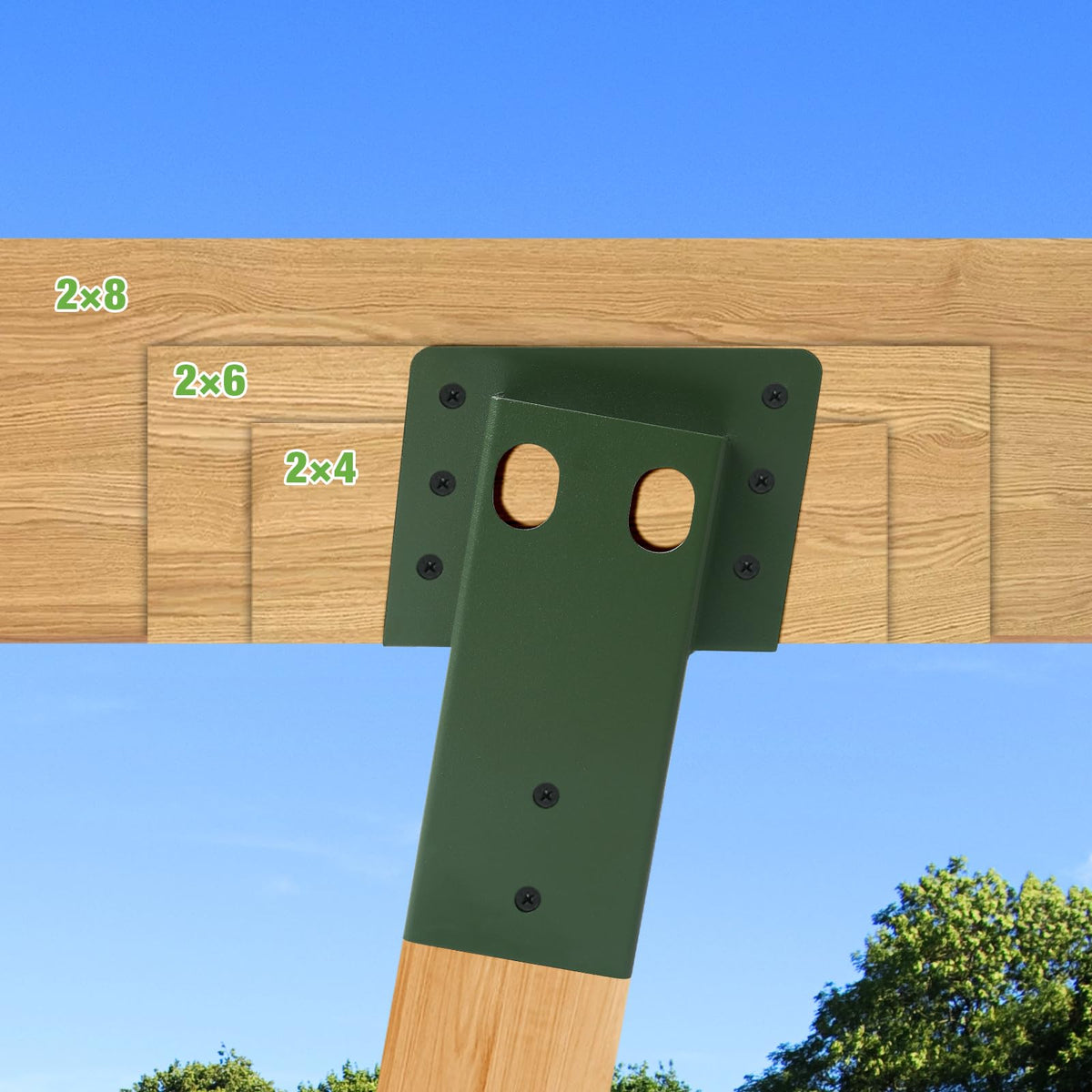 4 x 4 Compound Angle Brackets for Outdoor Platforms 4Pcs - XIHUWZ Official Imagery - 4