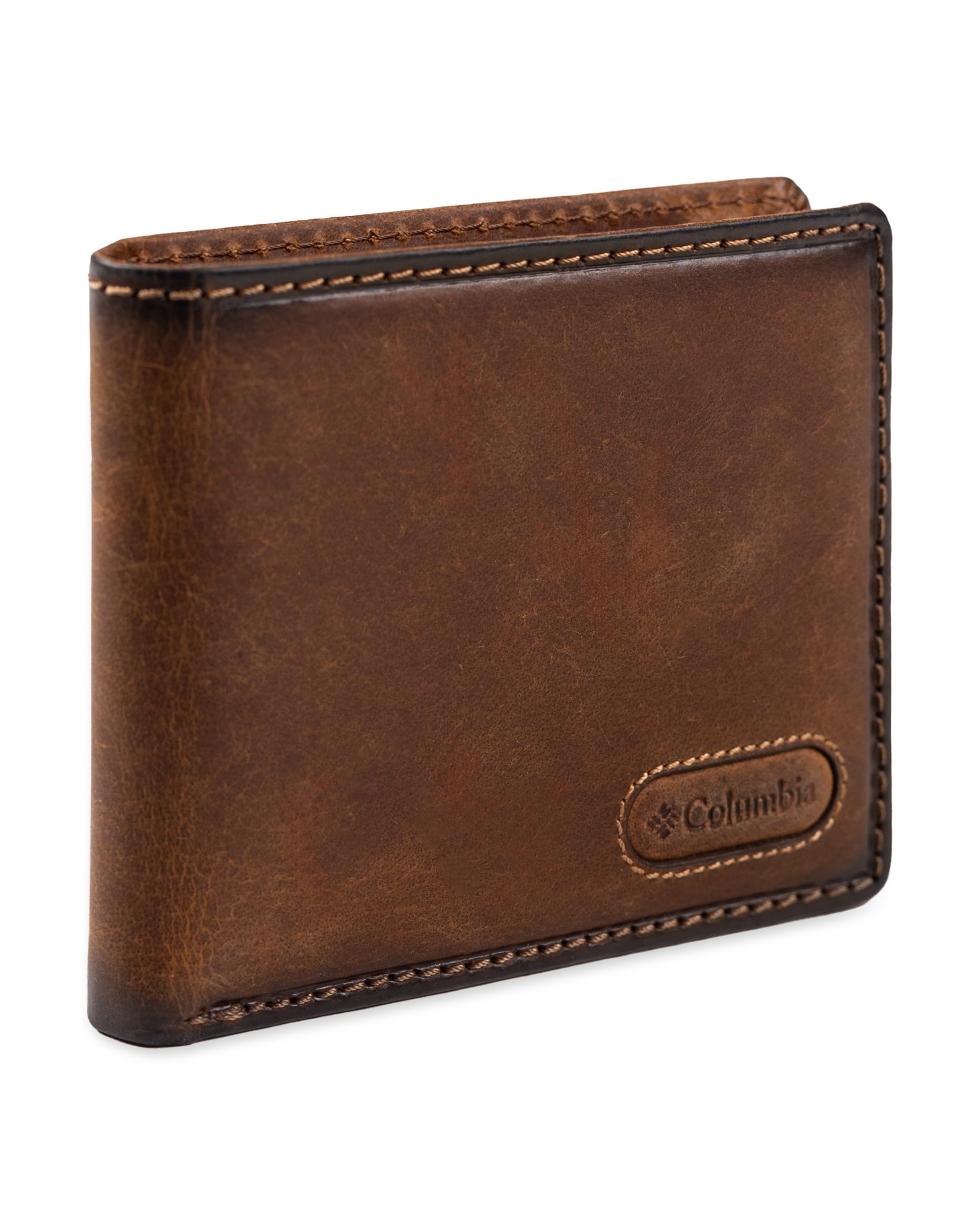 Columbia Men's RFID Slim Bifold Wallet – Tan Burnished