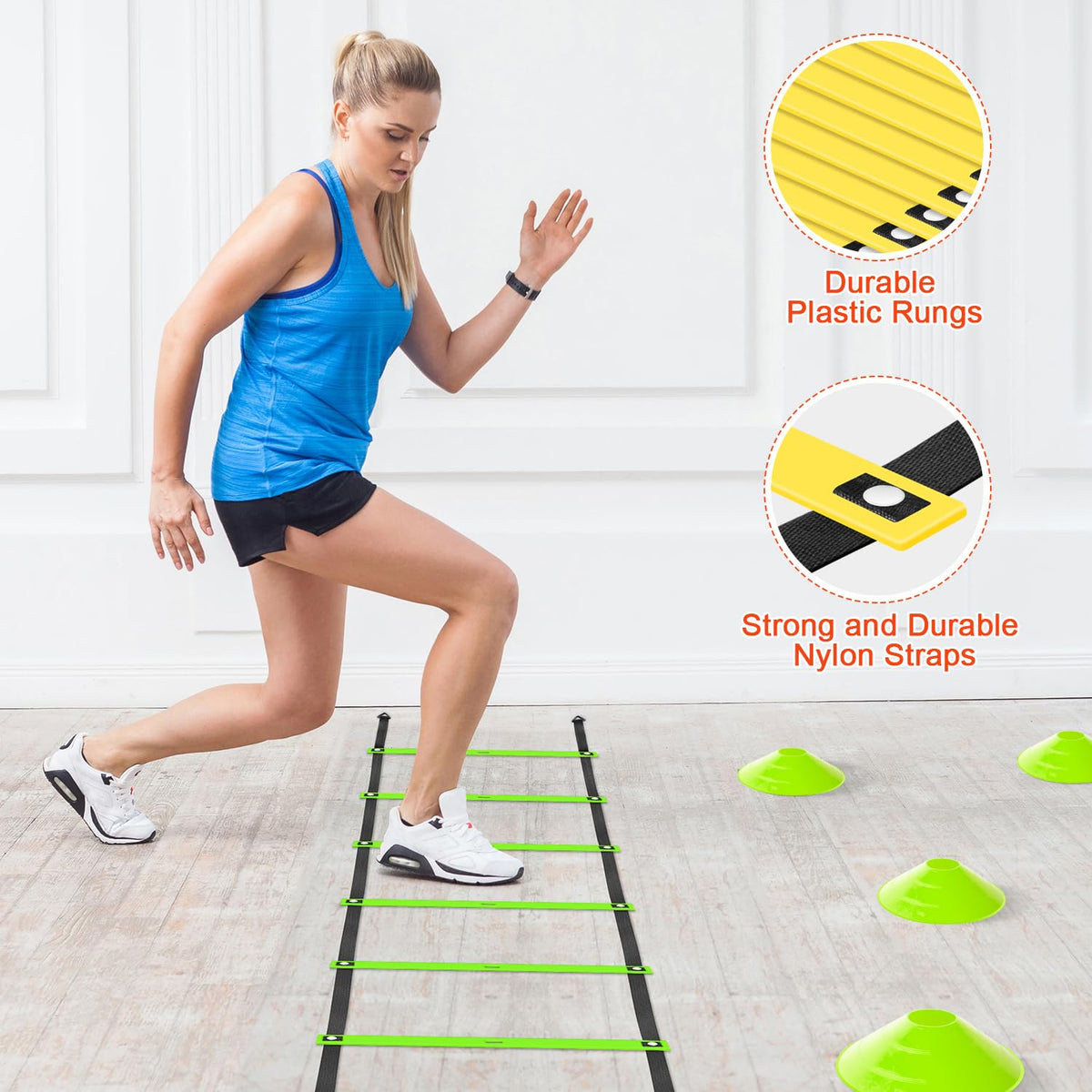 X UMEUS Agility Ladder Speed Training Equipment Set 20ft - X-UMEUS Official Imagery - 4