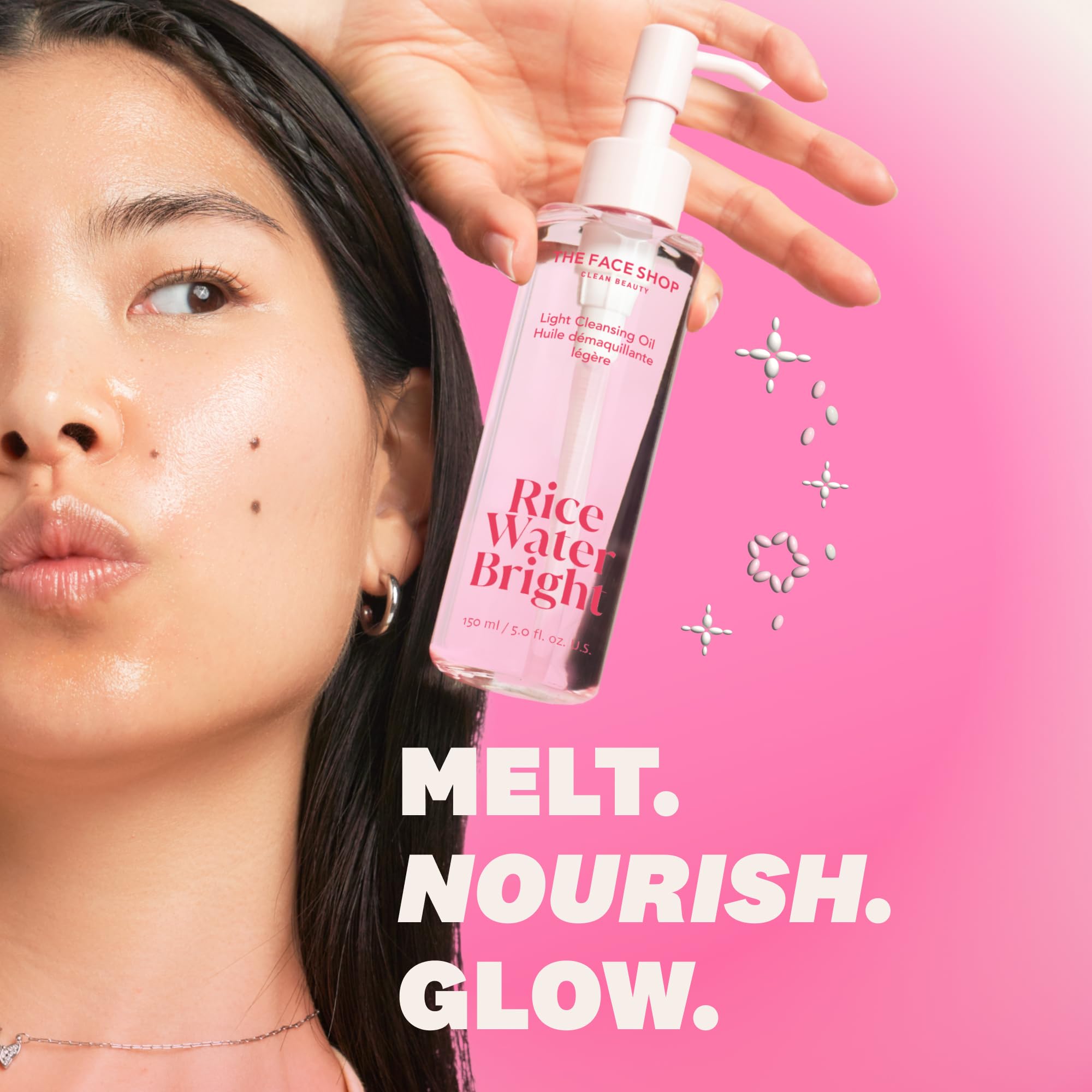 The Face Shop Rice Water Bright Light Facial Cleansing Oil, - The Face Shop