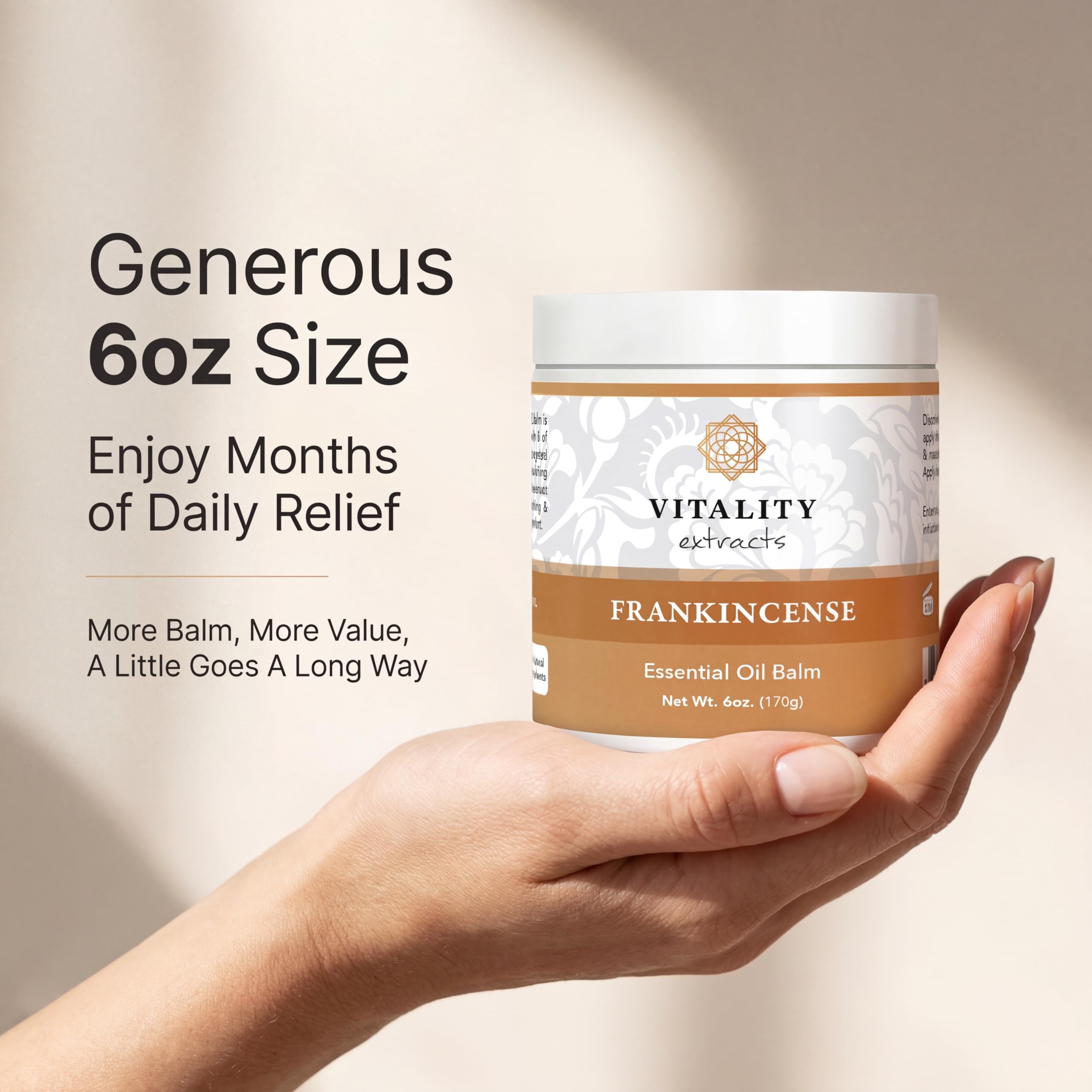 Vitality Frankincense Balm 6oz – Beeswax Moisturizer