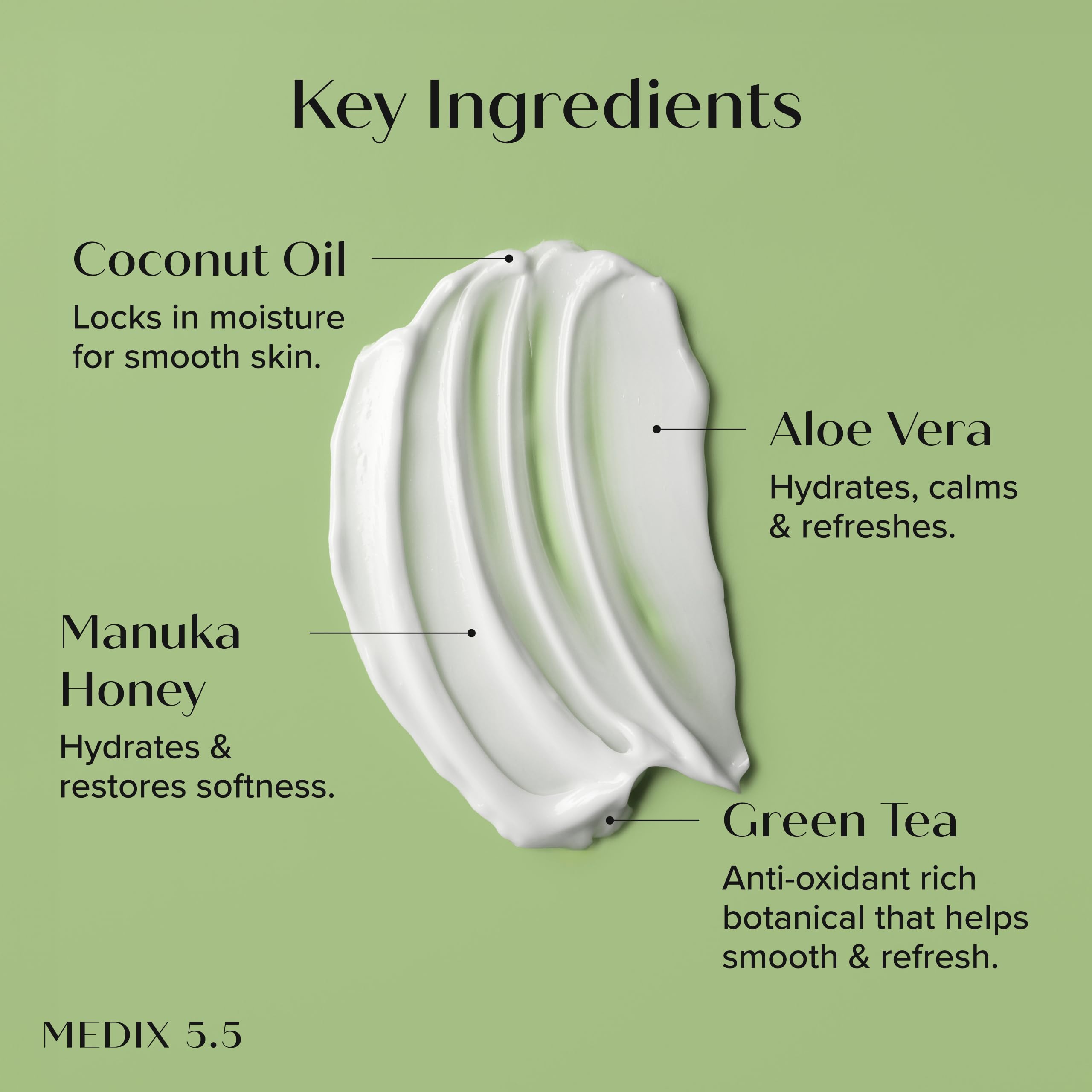 Medix 5.5 Men & Women Coconut Body Lotion + Manuka Honey Cream | Natural Coconut Oil Lotion | Moisturizer Cream Body Butter Skin Care Balm | Stretch Marks, Cellulite, & Dry Skin |15 Fl Oz - Medix 5.5 Official Product View 4
